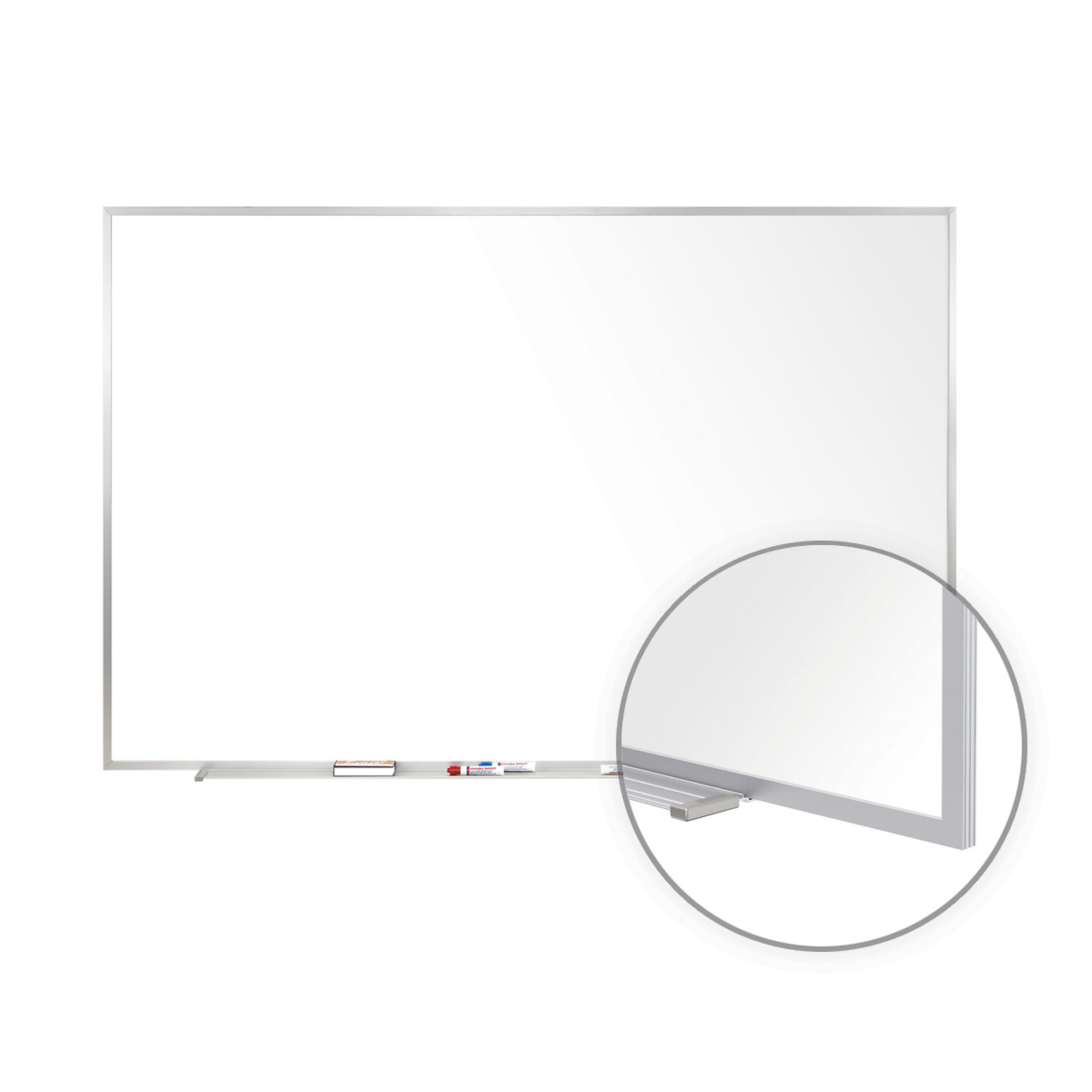 Ghent 48.5Inch x 96.5Inch Aluminum Frame Porcelain Mag. Whiteboard, Color Finish White, Pieces (qty.) 1, Product Type Whiteboard, Model M1-48-4