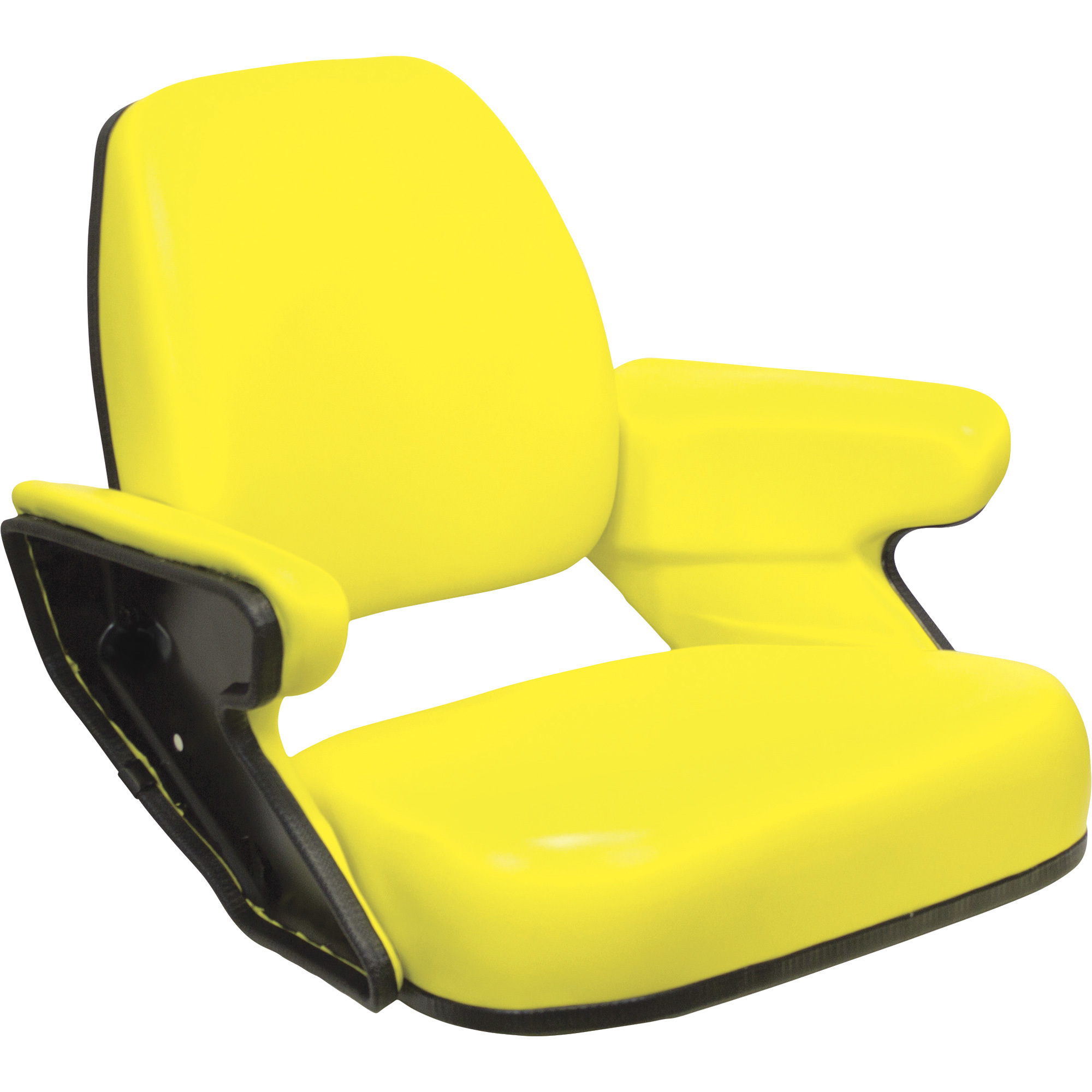 K & M Open Station Tractor Seat, Yellow, For John Deere Tractors, Model 7896