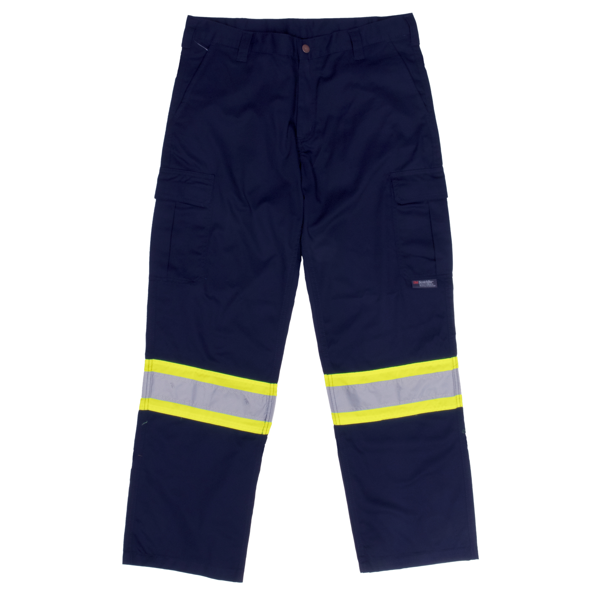 Tough Duck, Safety Cargo Utility Pant, Waist 32 in, Inseam 30 in, Color Navy, Model S60701