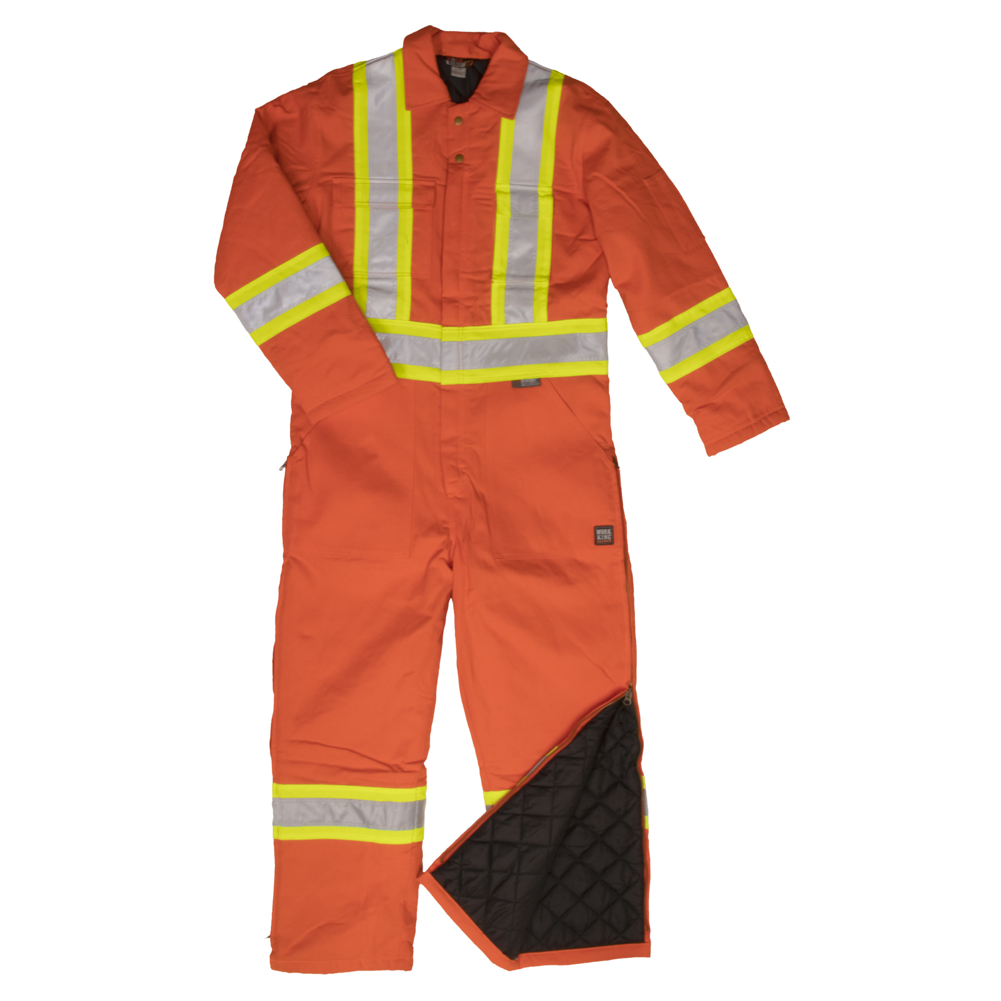 Tough Duck, Insulated Safety Coverall, Size XL, Color Orange, Model S78711