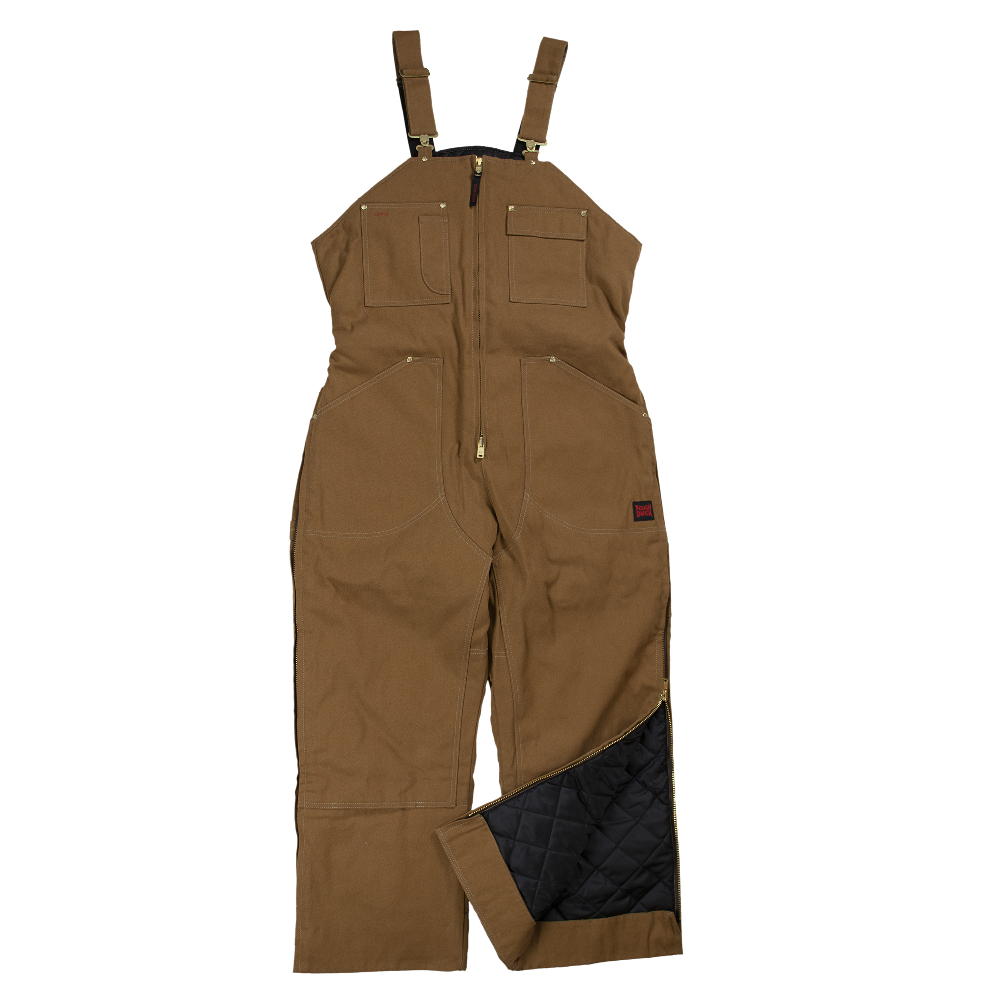 Tough Duck, Insulated Bib Overall, Size L, Color Brown, Model WB031