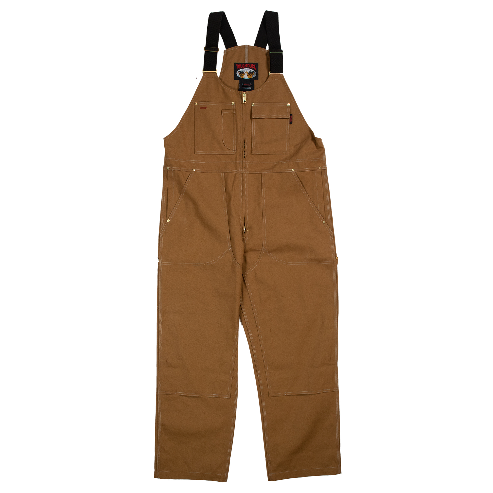 Tough Duck, Deluxe Unlined Bib Overall, Size L, Color Brown, Model WB041