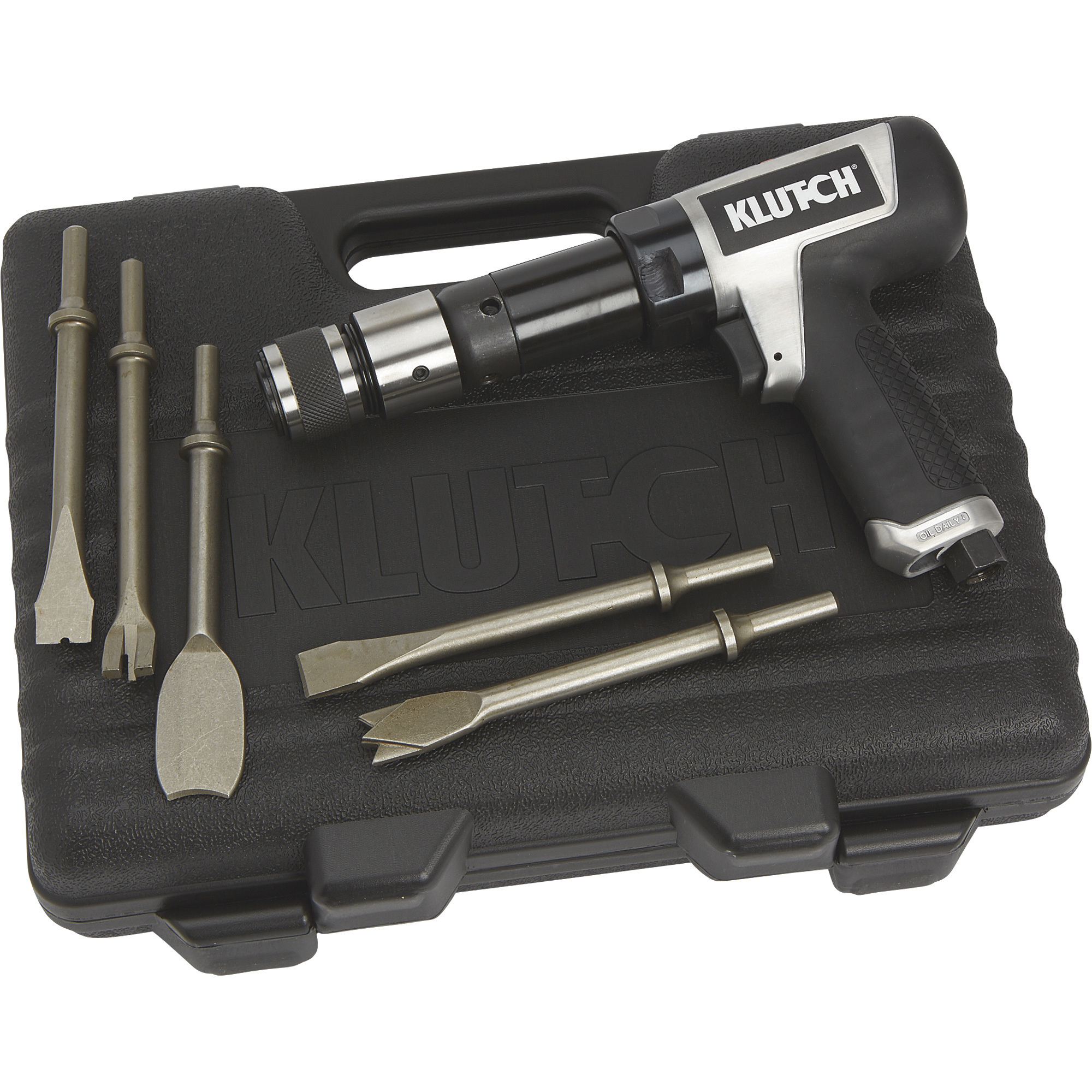 Klutch Heavy-Duty Air Hammer Kit, 6-Piece, 3Inch Stroke, 2500 BPM