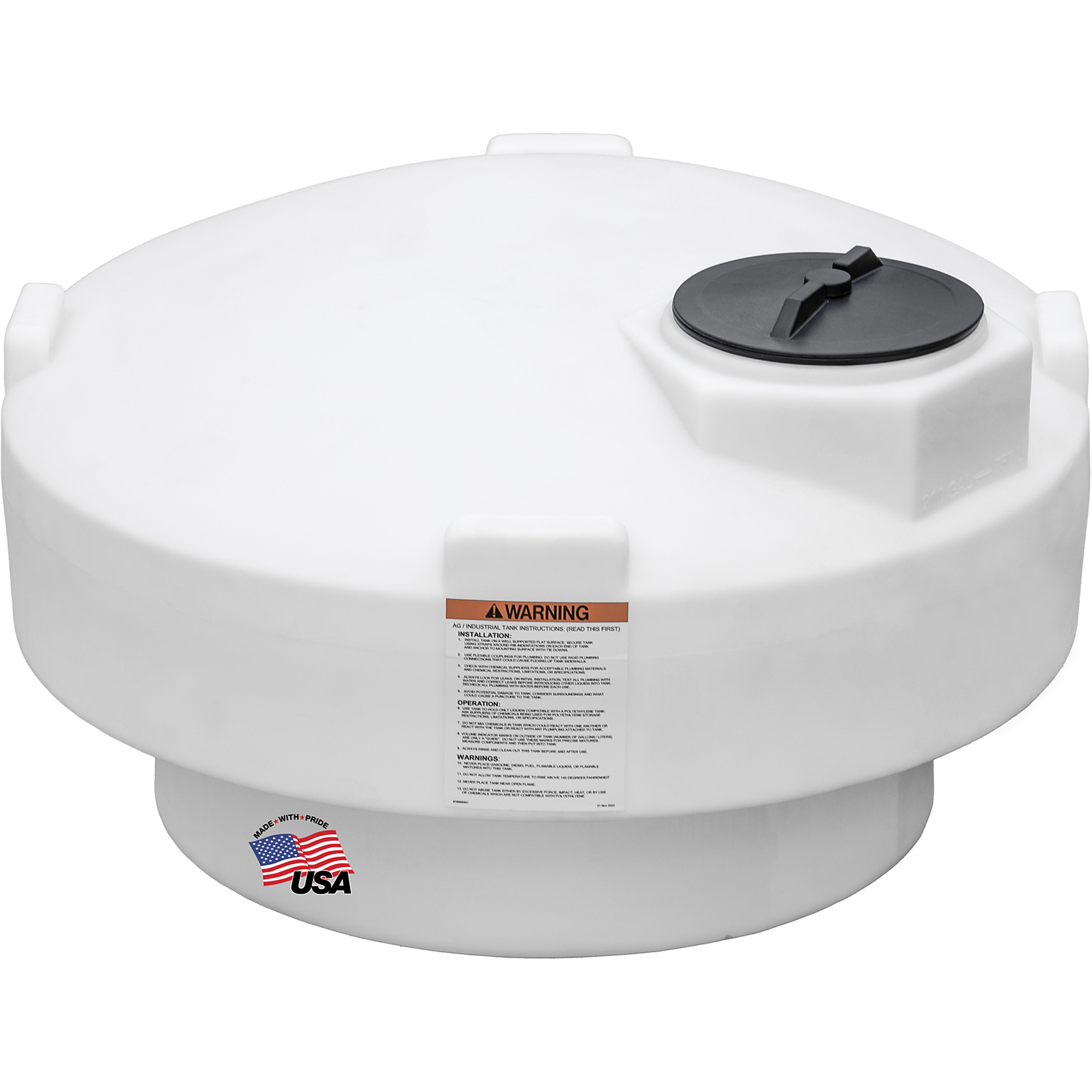 RomoTech Poly Storage Tank â Truck Tank, 210-Gallon Capacity, Model 2463