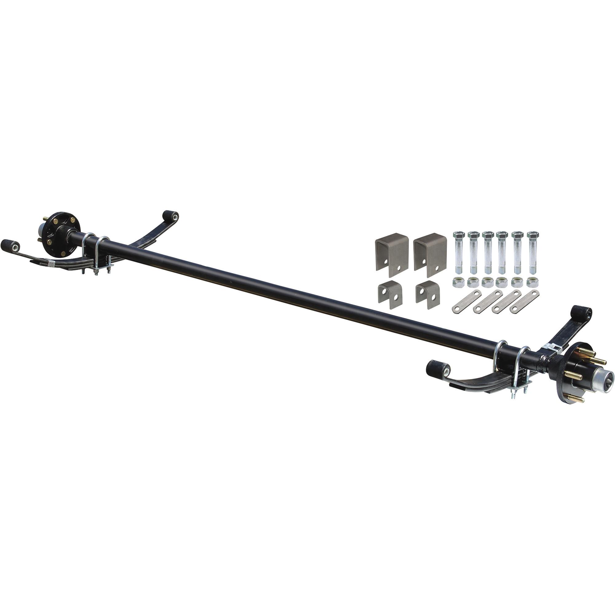 Ultra-Tow 2000-Lb. Capacity Complete Axle Kit â 60Inch Hubface, 48Inch Spring Center, 5-Stud Pattern, 4.5Inch Hubs