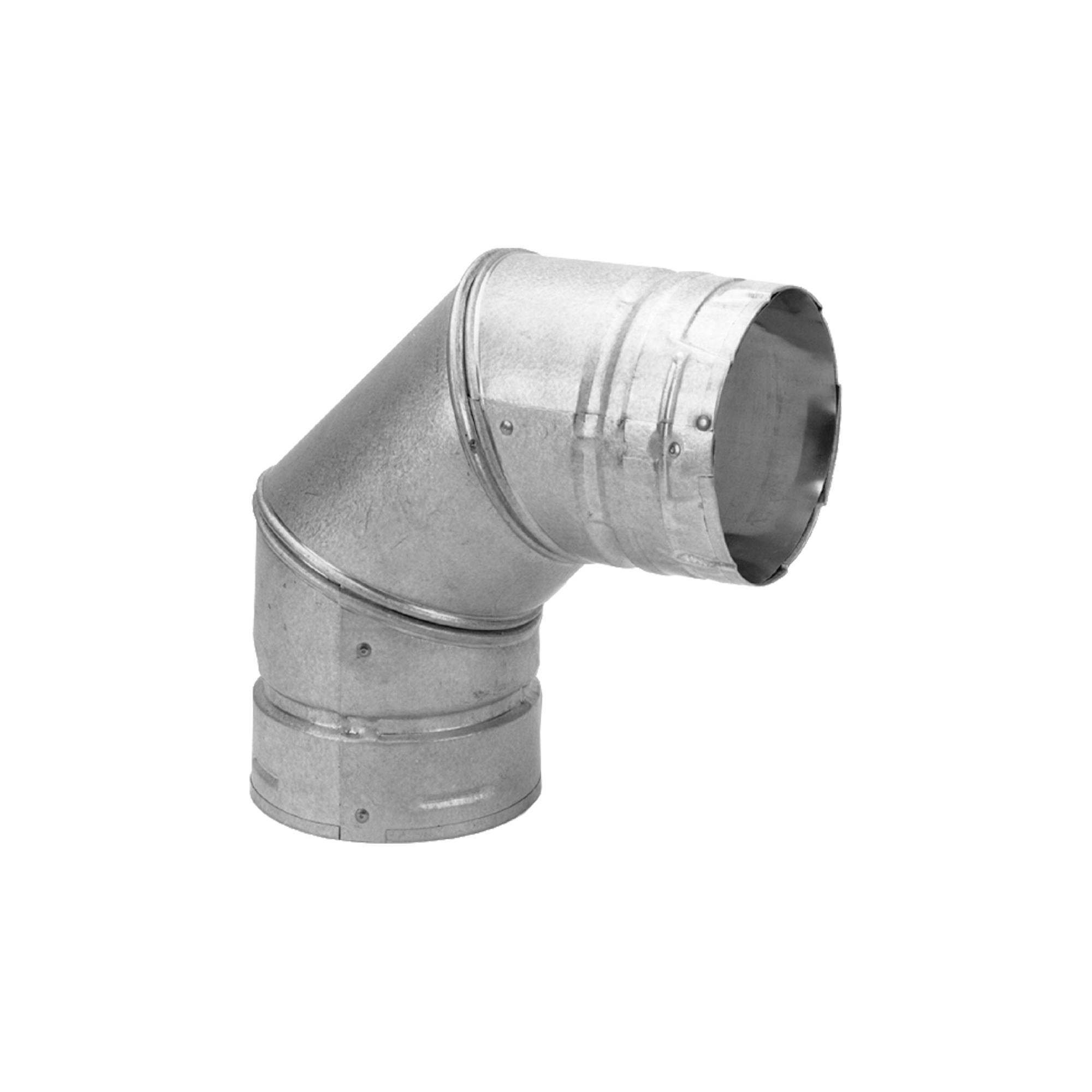 DuraVent, 4Inch Diameter 90Â° Elbow, Included (qty.) 6 Material Galvanized Steel, Model 4PVL-E90