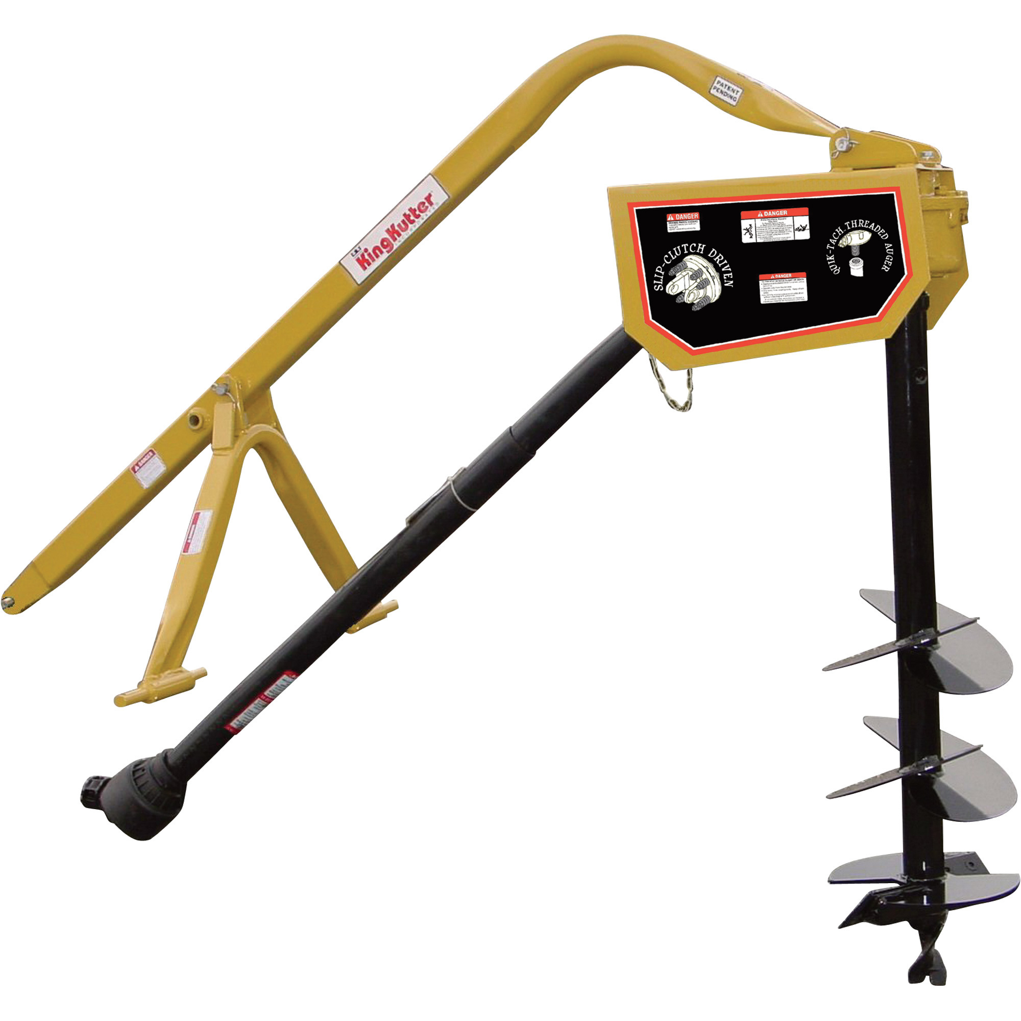 PTO Posthole Digger — With 12Inch Auger, Model - King Kutter PHD-12-SC-YK
