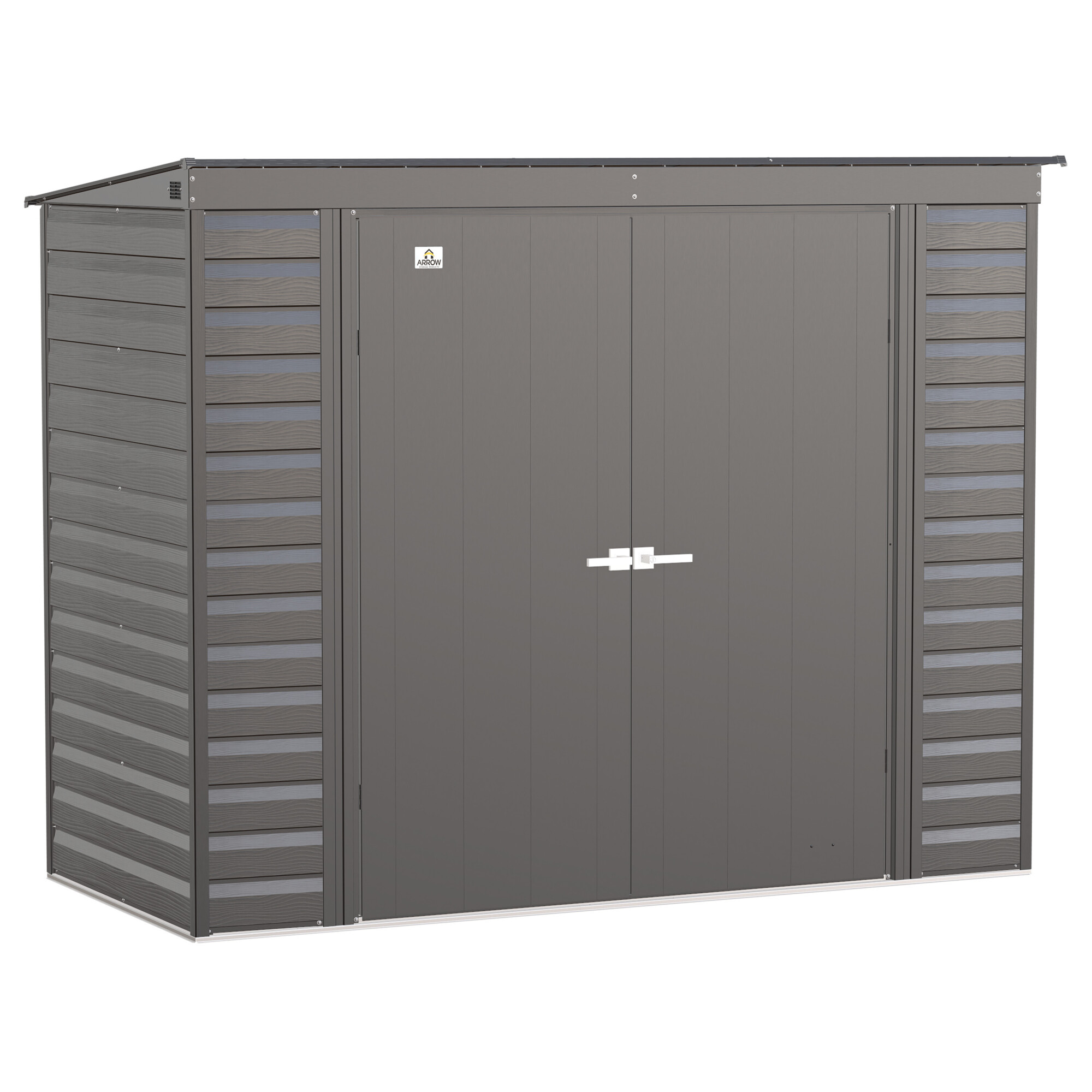 Arrow Storage Products, Select Steel Shed 8x4 Charcoal SCP84CC, Length 4 ft, Width 8 ft, Model SCP84CC