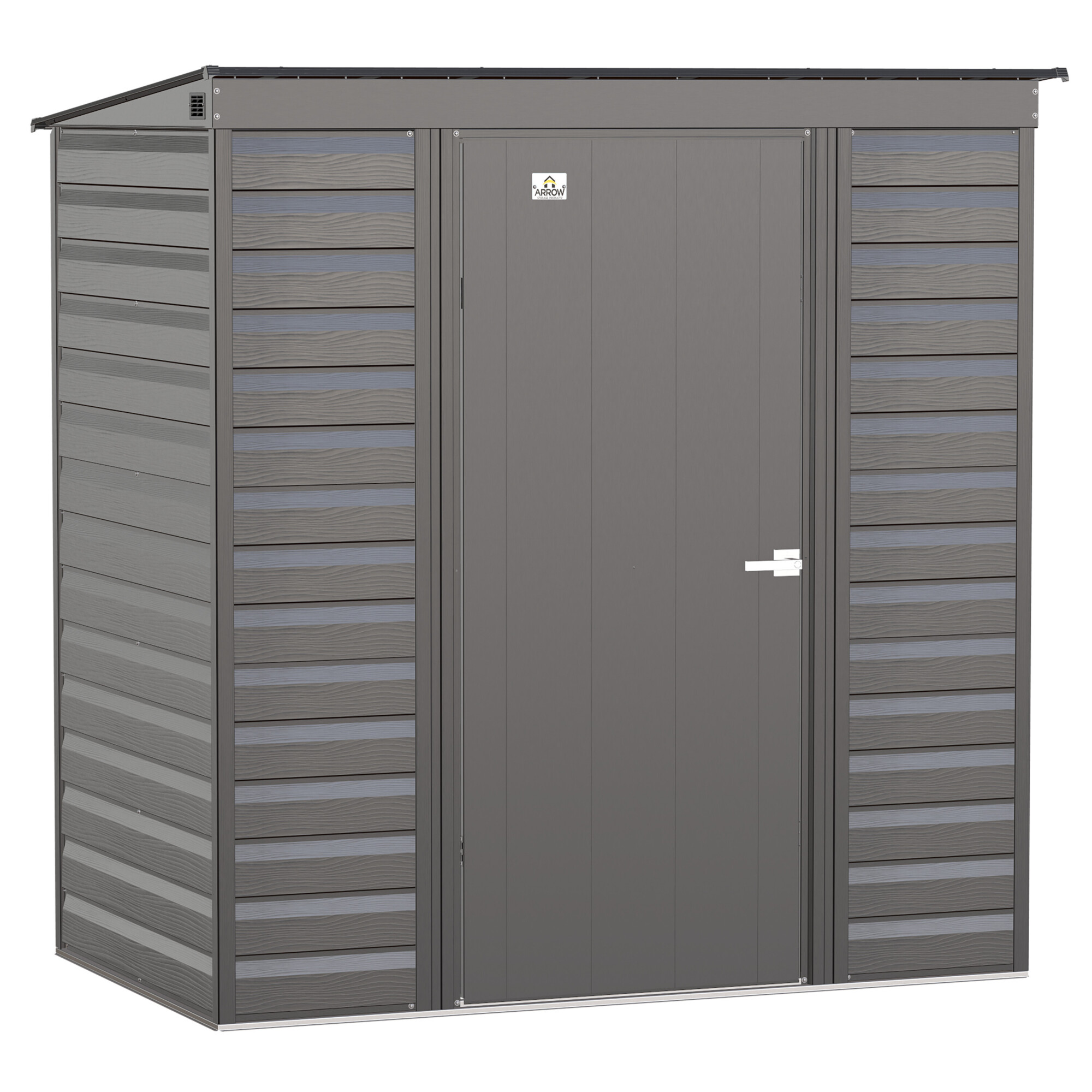 Arrow Storage Products, Select Steel Shed 6x4 Charcoal SCP64CC, Length 4 ft, Width 6 ft, Model SCP64CC