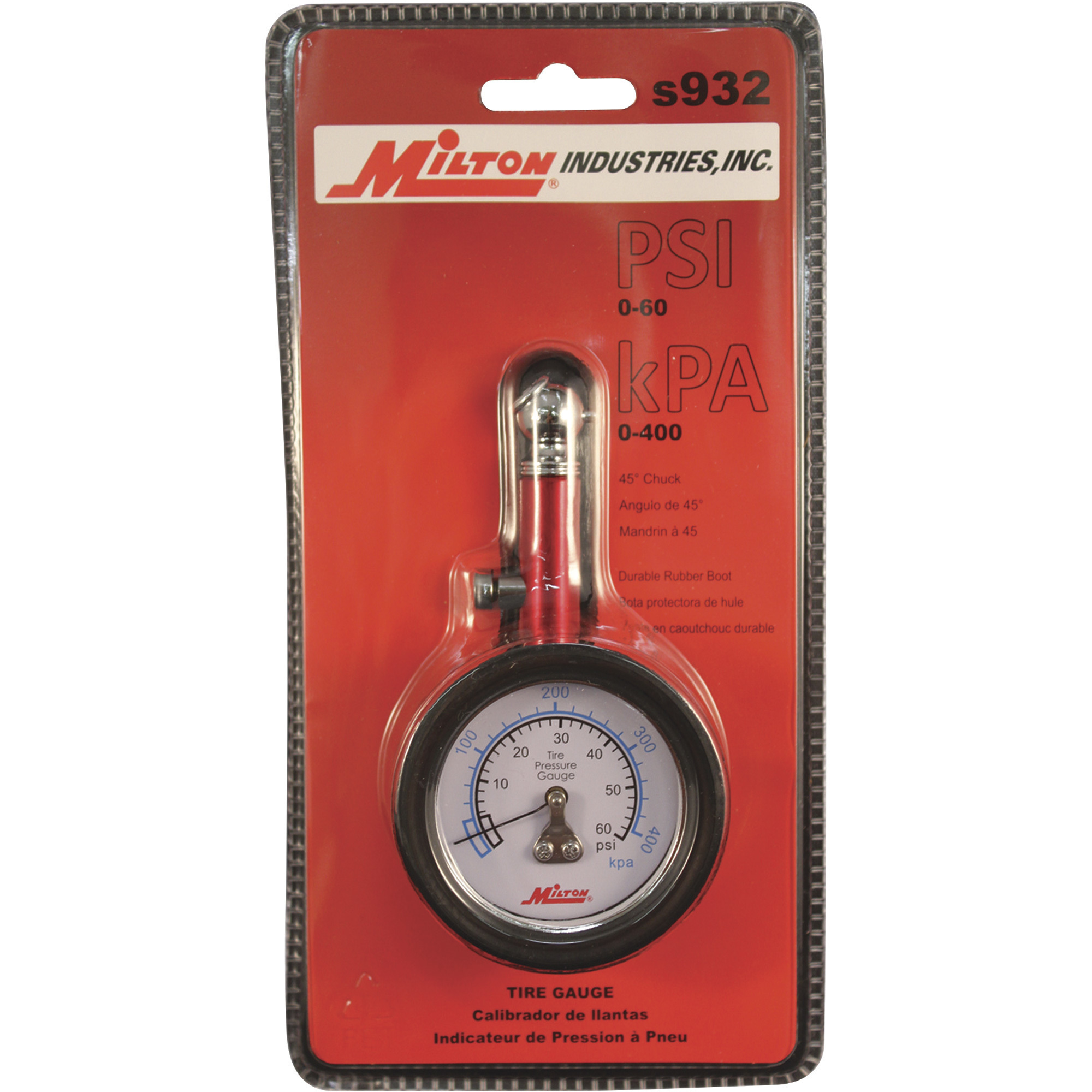 Milton Air Compressor Dial Tire Gauge, Model S-932