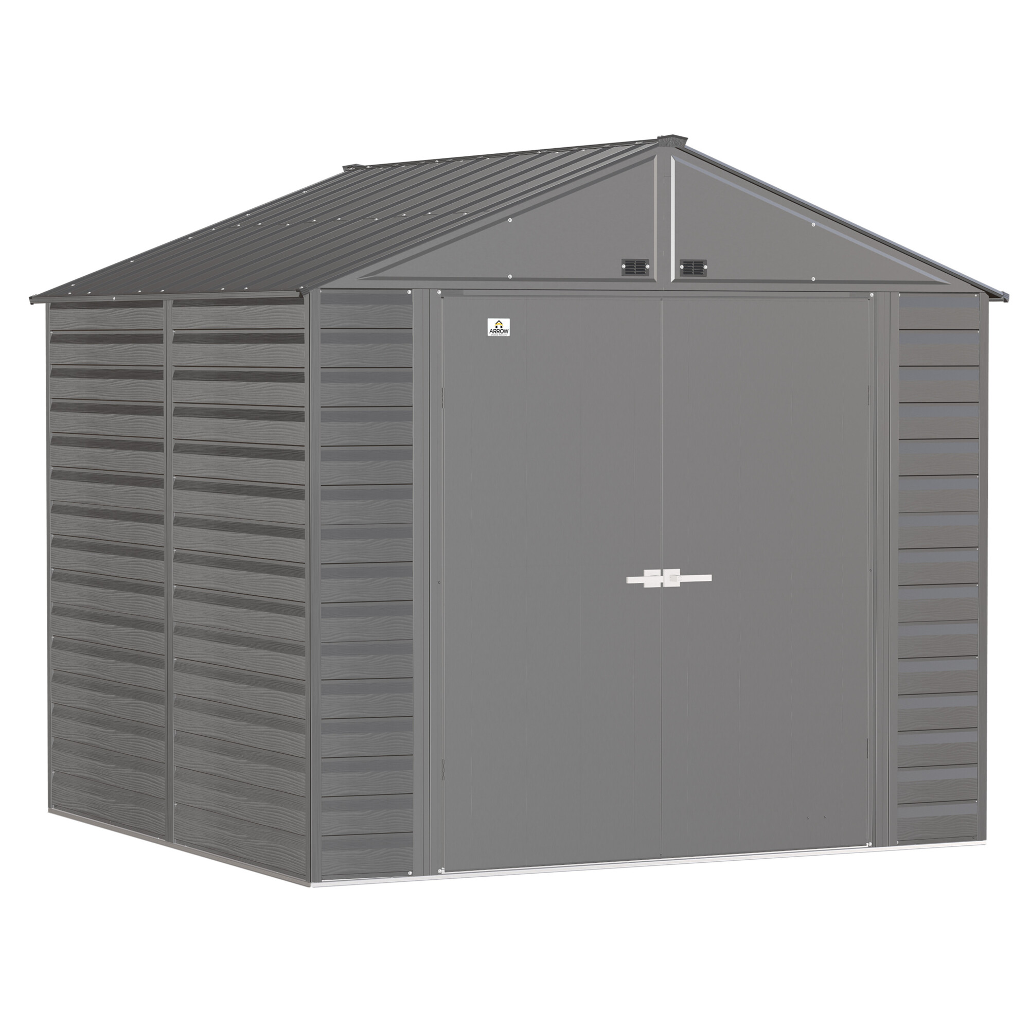 Arrow Storage Products, Select Steel Shed 8x8 Charcoal SCG88CC, Length 8 ft, Width 8 ft, Model SCG88CC