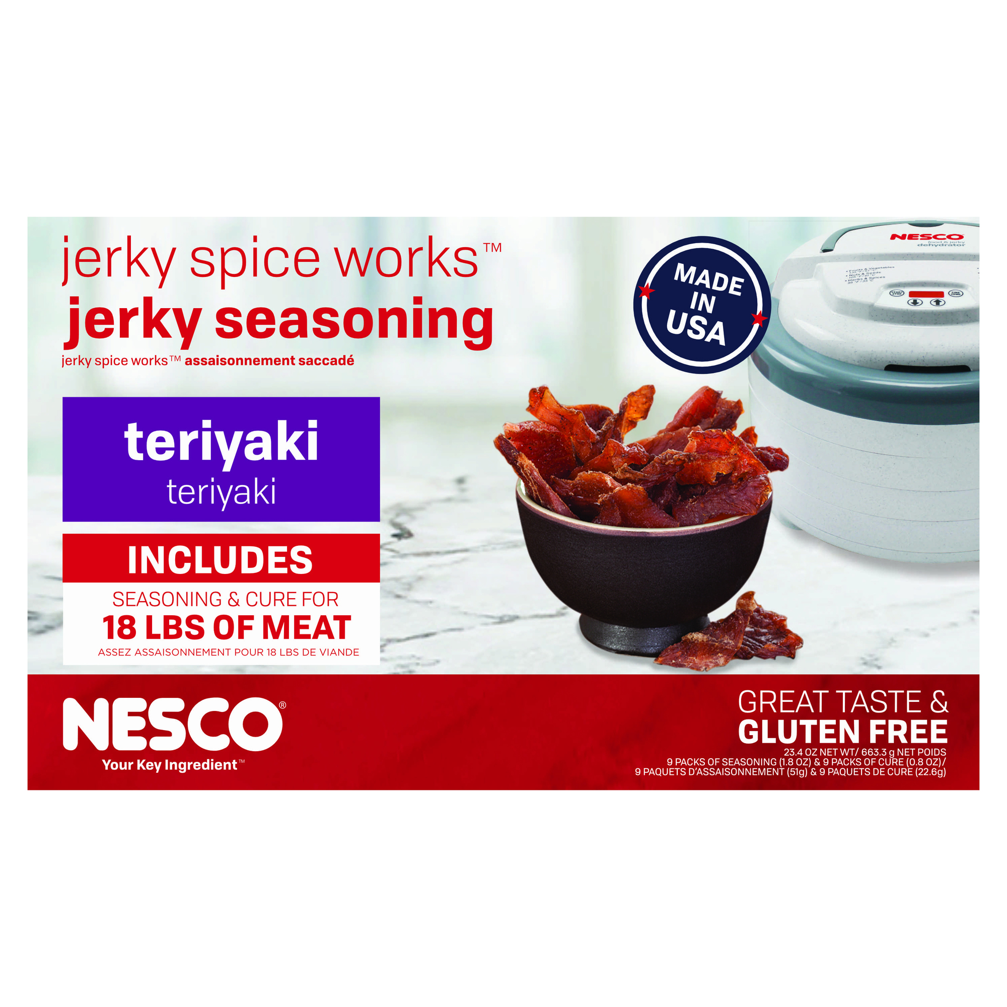 Nesco, Teriyaki Flavor Jerky Seasoning, 9 Pack, Included (qty.) 9, Model TJ-18