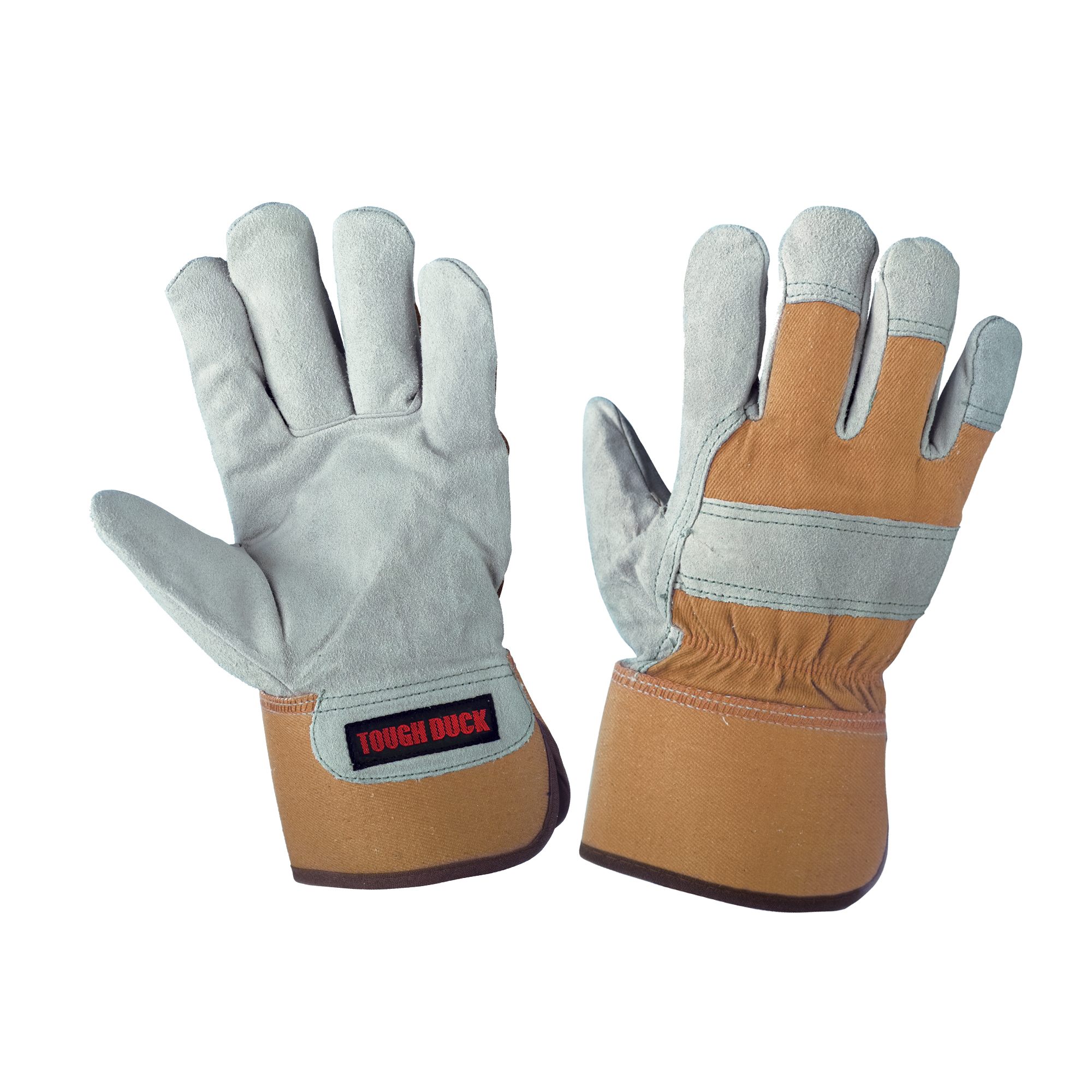 Tough Duck, Cow Split Palm Lined Fitter Glove, Size L, Color Brown, Included (qty.) 1 Model GI5606