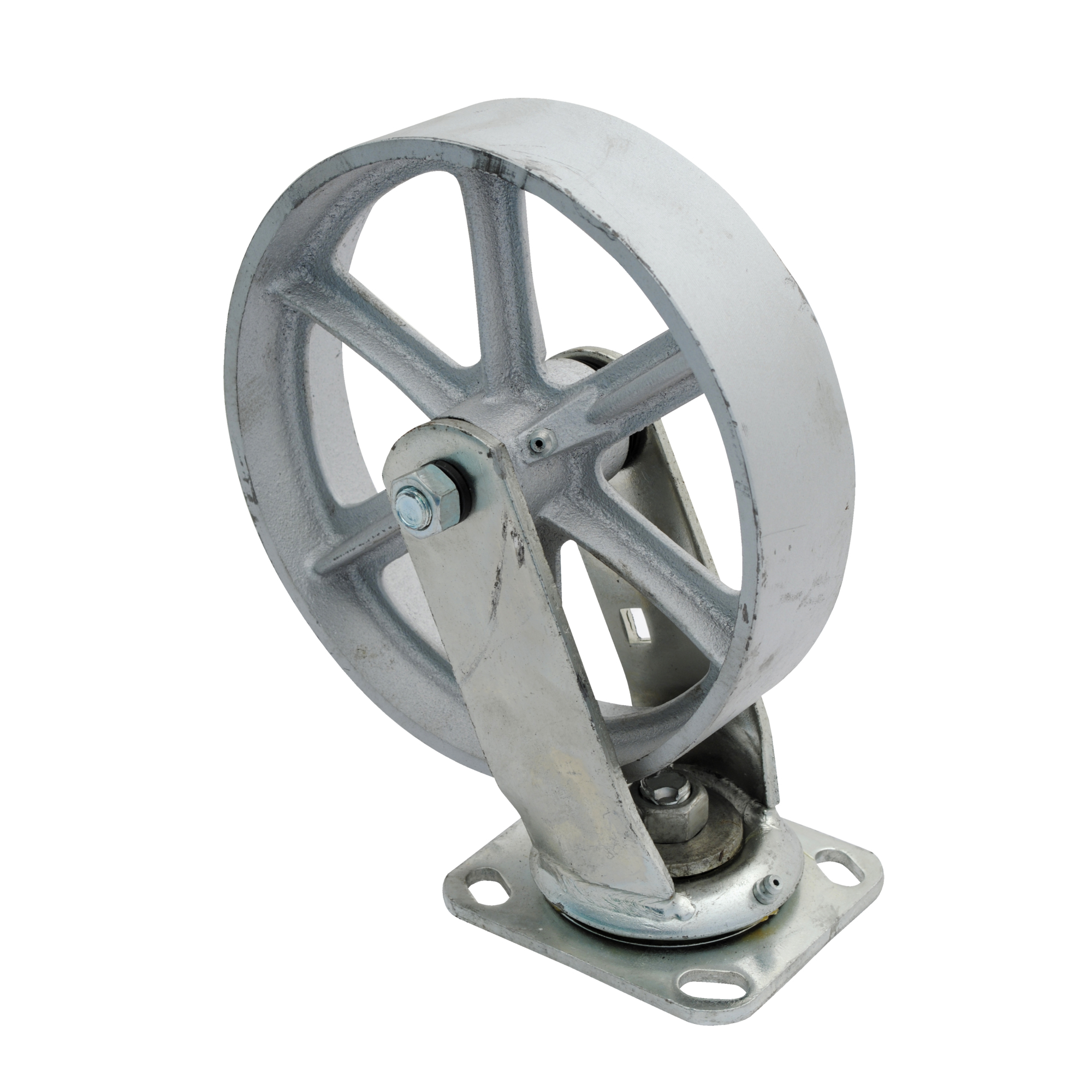 Vestil, Cast iron swivel caster 8Inchx2Inch 1.4k, Wheel Diameter 8 in, Package (qty.) 1 Model CST-MA-8X2-S