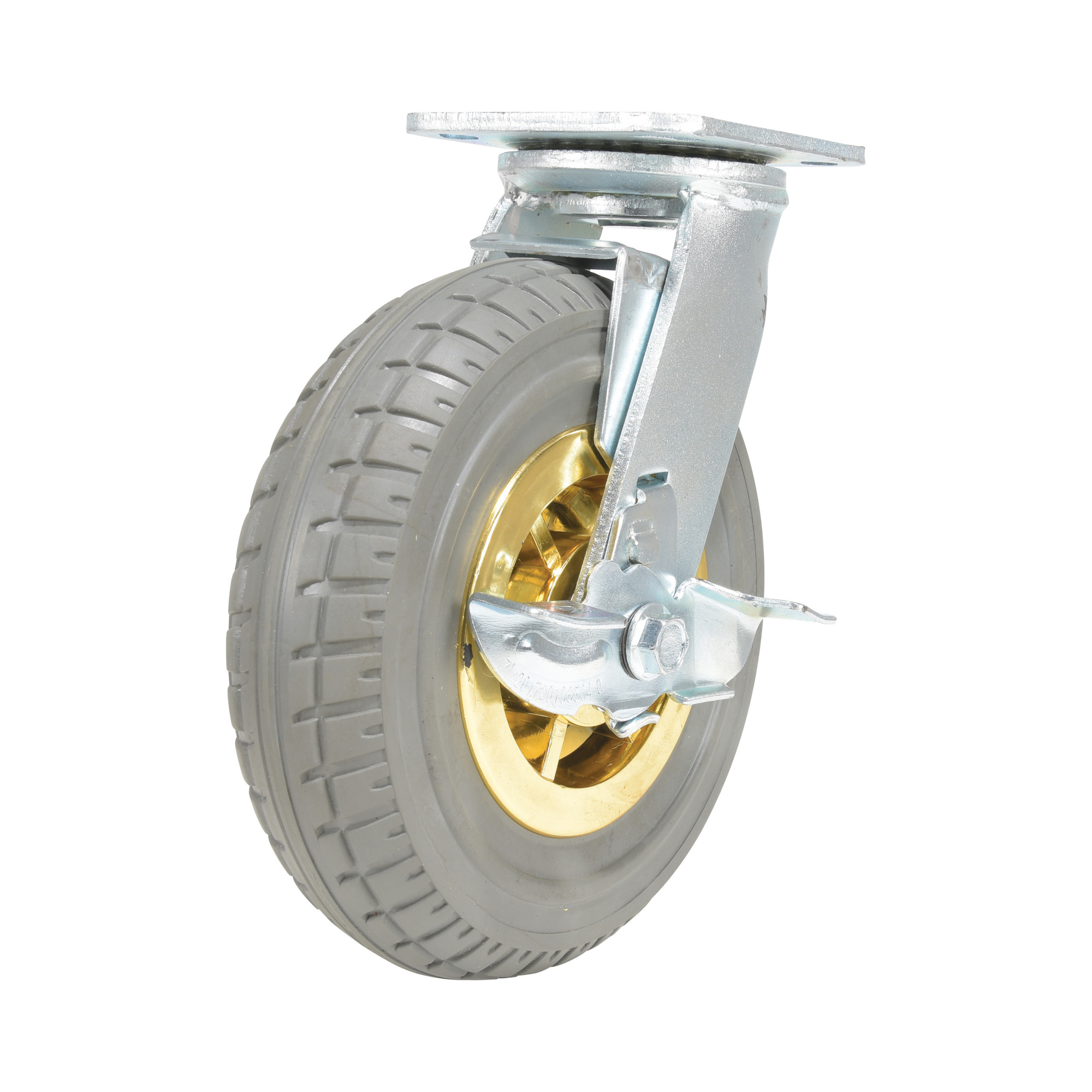 Vestil, Flat free swivel with brake caster 8Inchx2Inch, Wheel Diameter 8 in, Package (qty.) 1 Model CST-VE-8X2FF-SWB