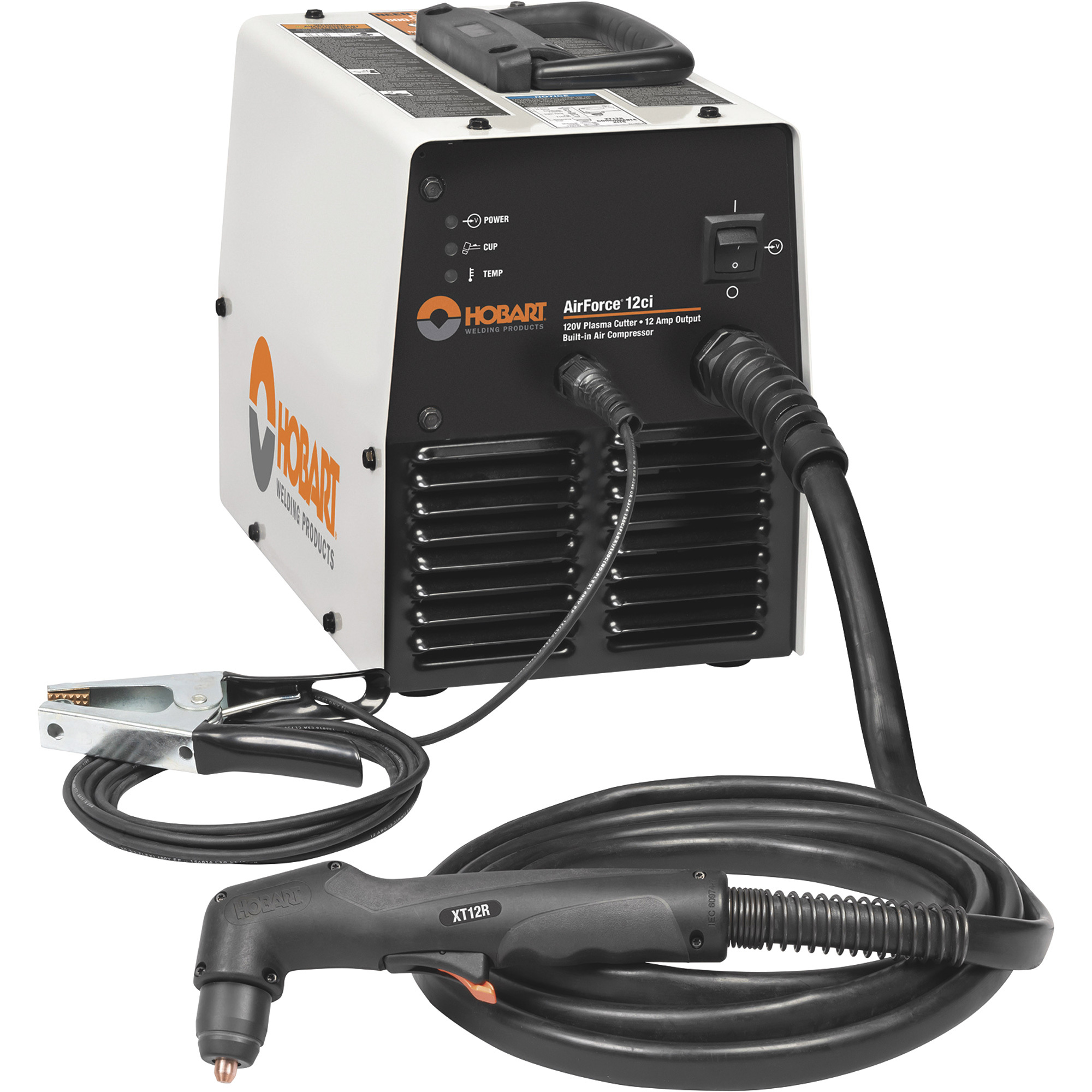 Hobart AirForce 12ci Plasma Cutter with Built-In Air Compressor â Inverter, 115V, 12 Amp Output, Model #500564