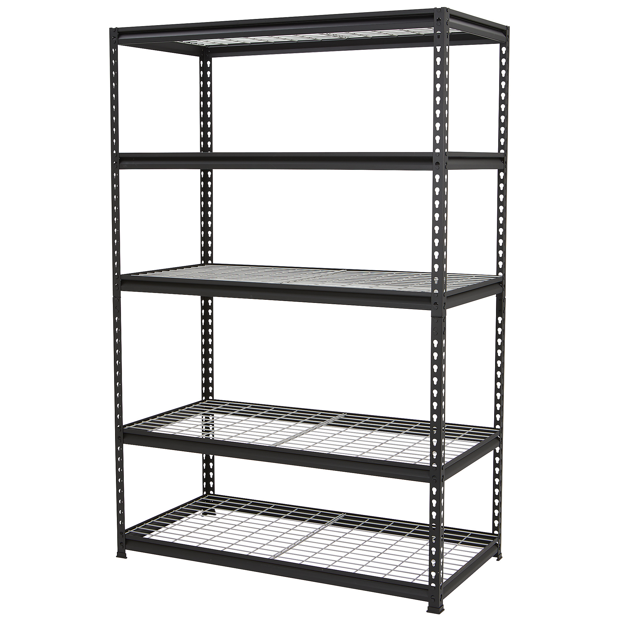 Strongway Heavy-Duty Wire Shelving Unit, 5 Shelves, 4000-Lb. Capacity, 48Inch L x 24Inch D x 72Inch H
