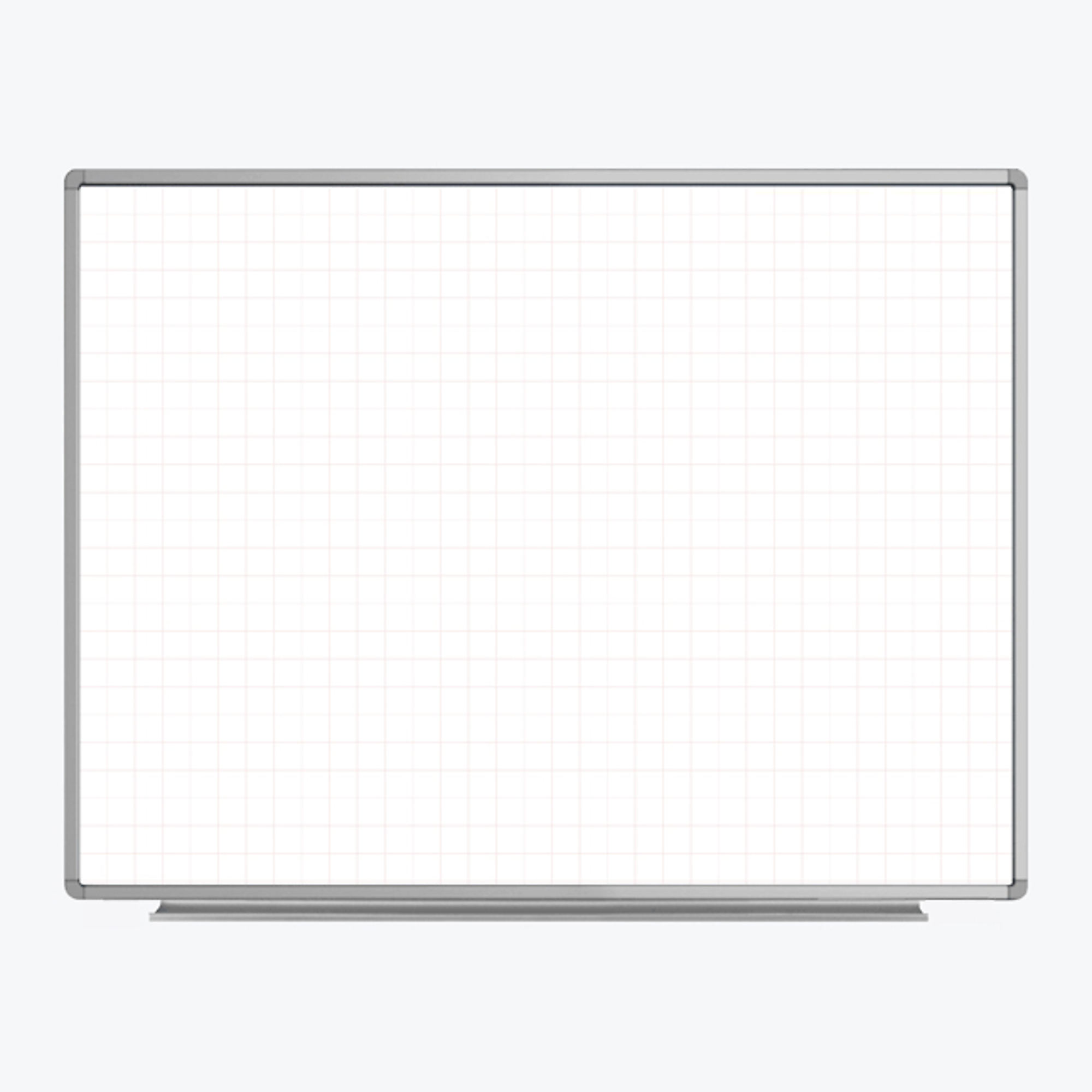 Wall-Mountable Dry Erase Ghost Grid Board, Color Finish White, Pieces (qty.) 1, Material Steel, Model - Luxor WB4836LB