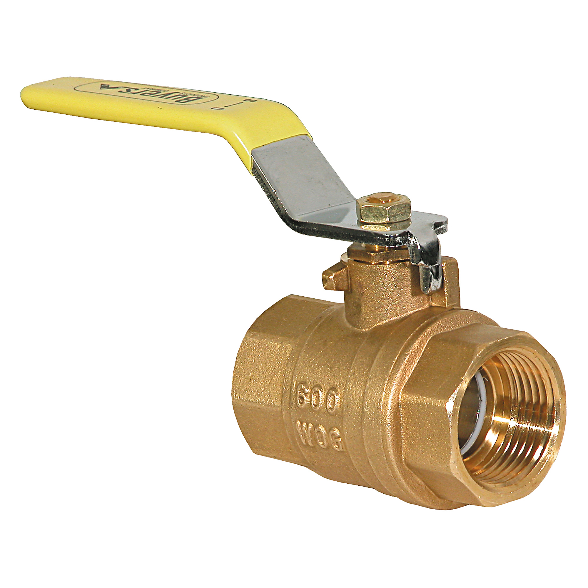 Buyers Products, Brass Body Ball Valve, Working Port 2Â½ NPT in, Max. PSI 600 Model HBV250