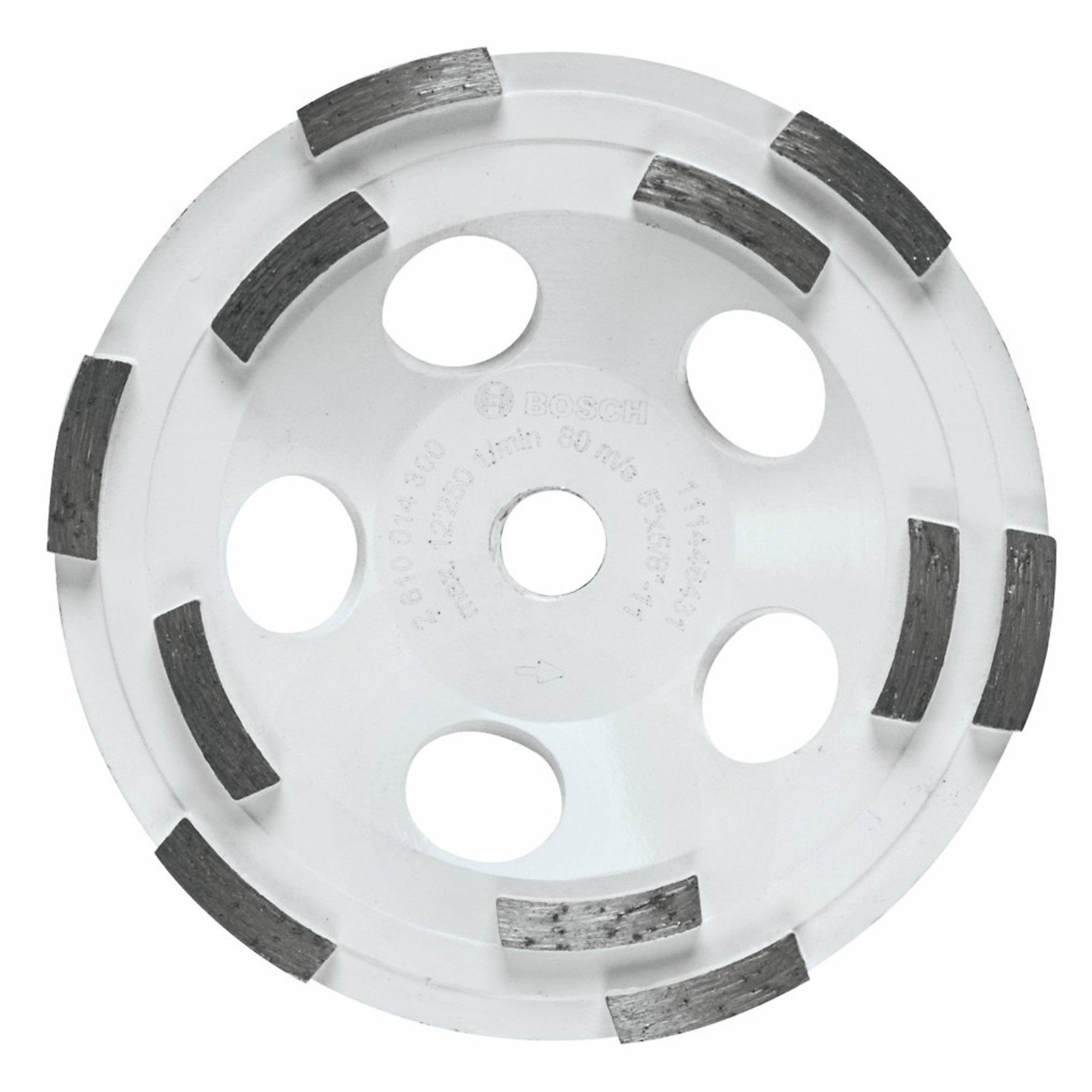Bosch, 5Inch Segmented Diamond Cup Wh, Wheel Diameter 5 in, Arbor Size 5/8, Wheels (qty.) 1, Model DC510HD