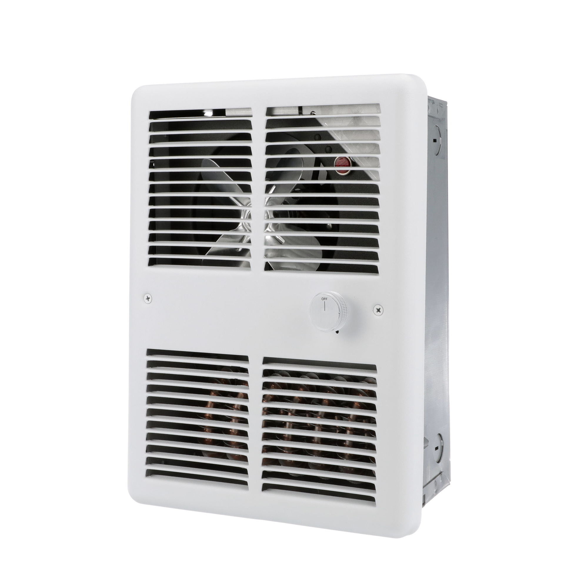 TPI, 2250/1688W 240/208V Fan Forced Wall Heater, White, Heat Output 7680 Btu/hour, Heating Capability 200 ftÂ², Fuel Type Electric, Model HF3222T2RPW