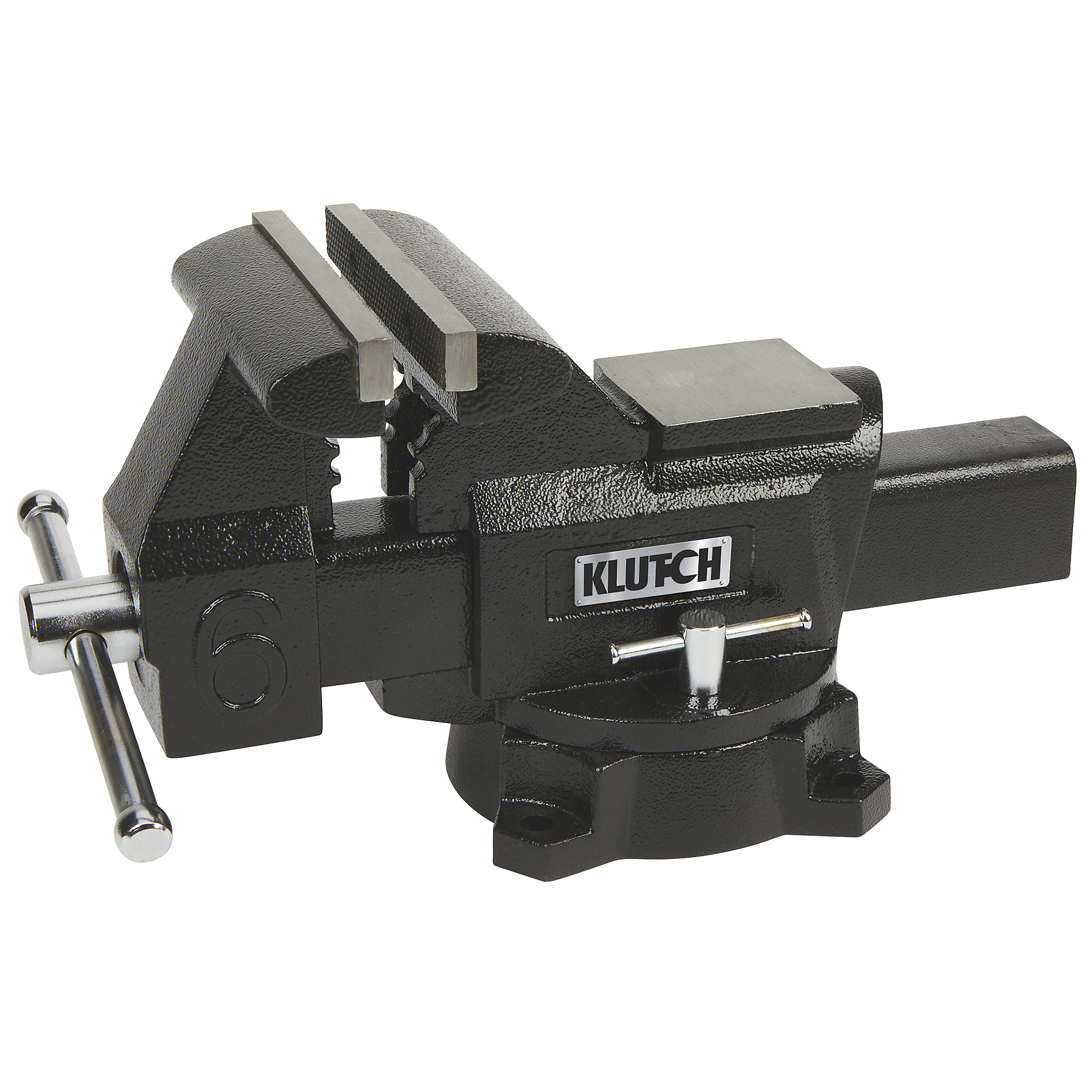 Klutch Heavy-Duty Carbon Steel Bench Vise, 6Inch Jaw Width, 6Inch Jaw Capacity, Model AT-HDV-06