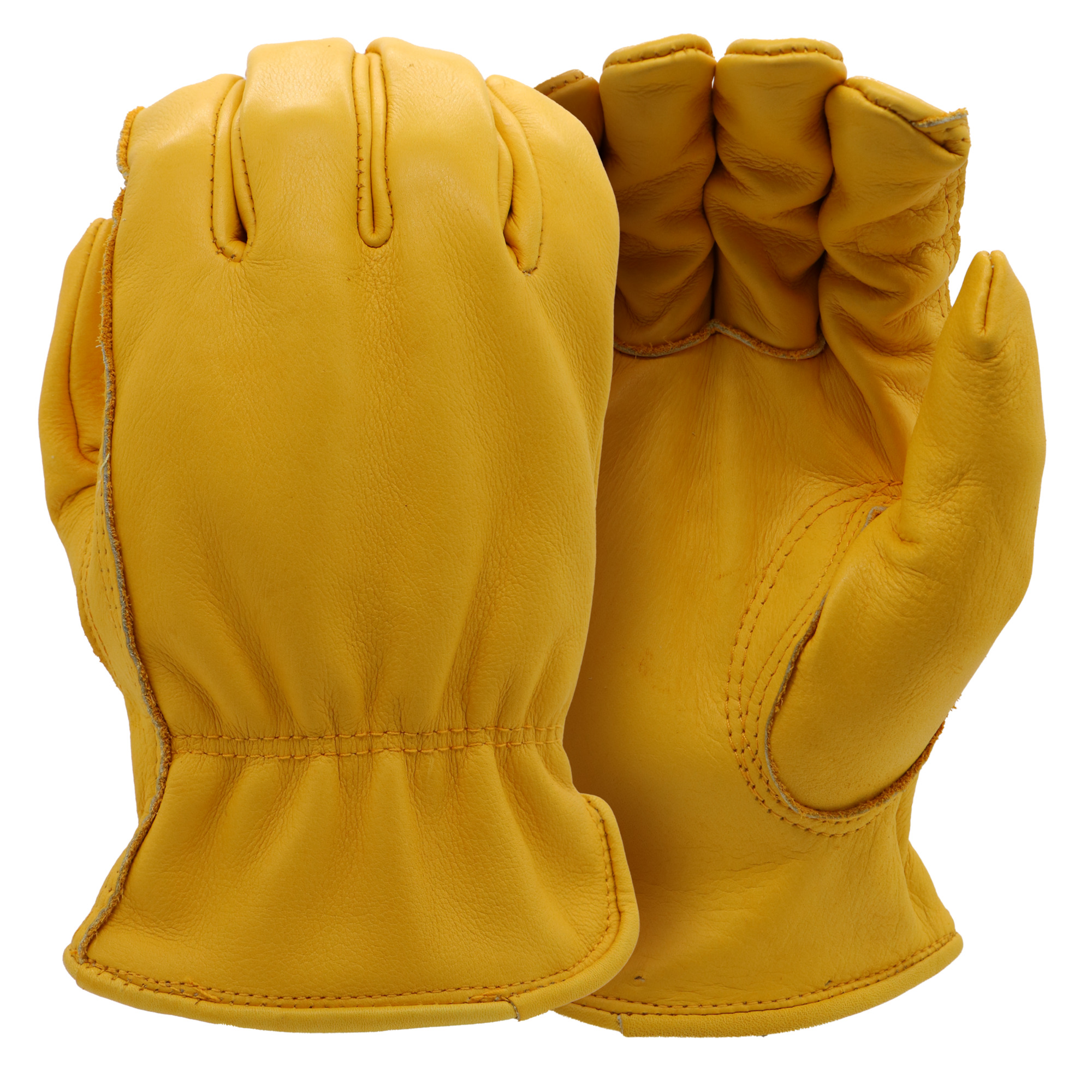 Boss, Premium Grain Cowhide Driver with Keystone Thumb, Size L, Color Yellow, Included (qty.) 1, Model B81021-L