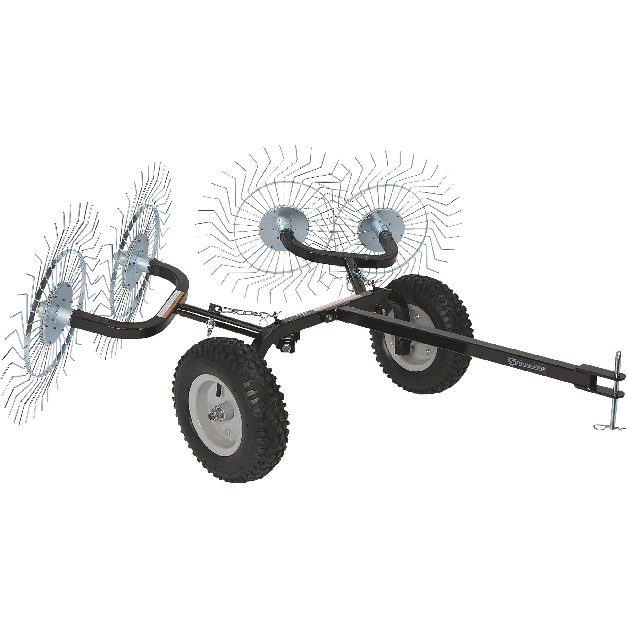 Strongway Acreage Rake â 48Inch W, 4 Tine Reels