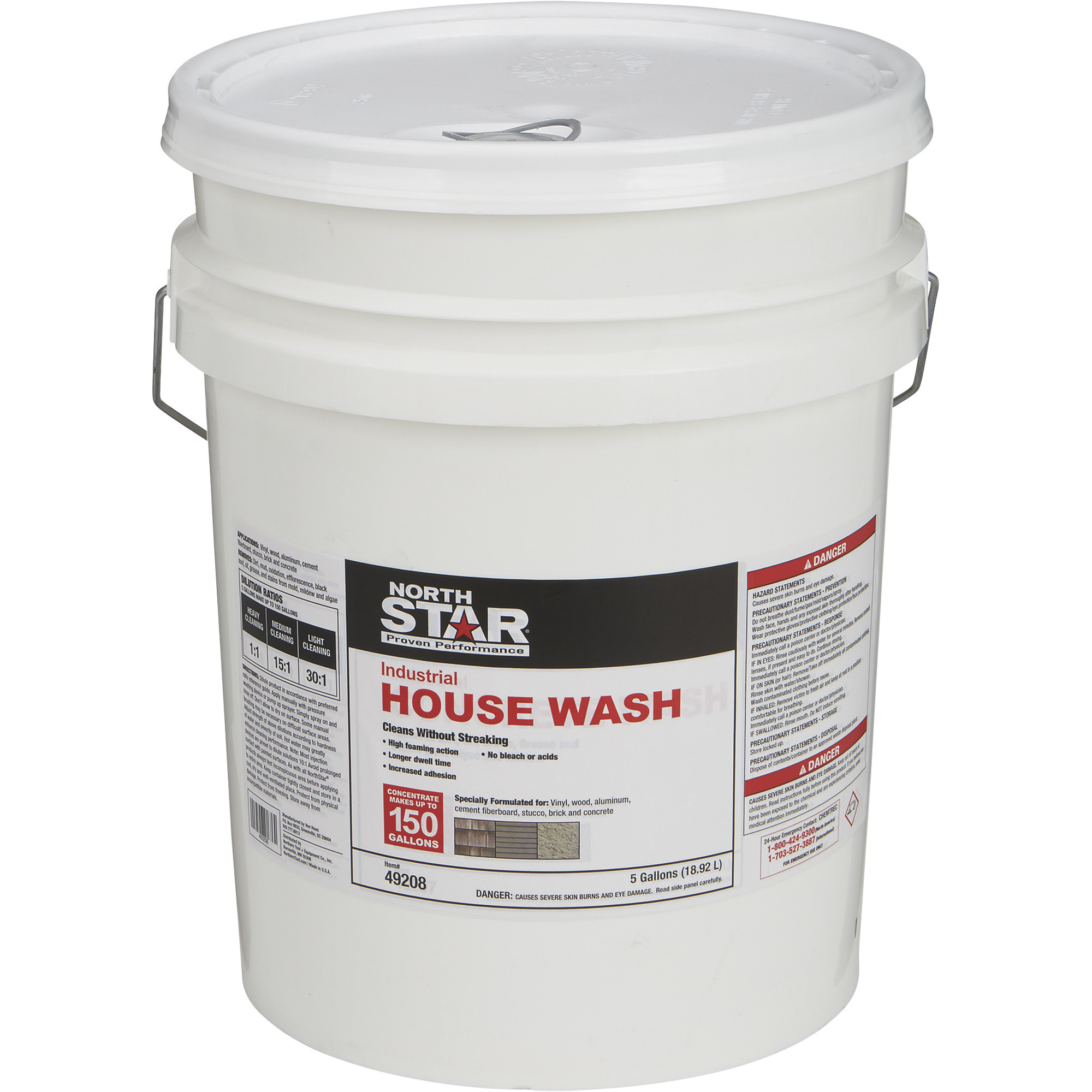 Pressure Washer High-Performance House Wash Concentrate — 5-Gallons, Model - NorthStar NSHW5