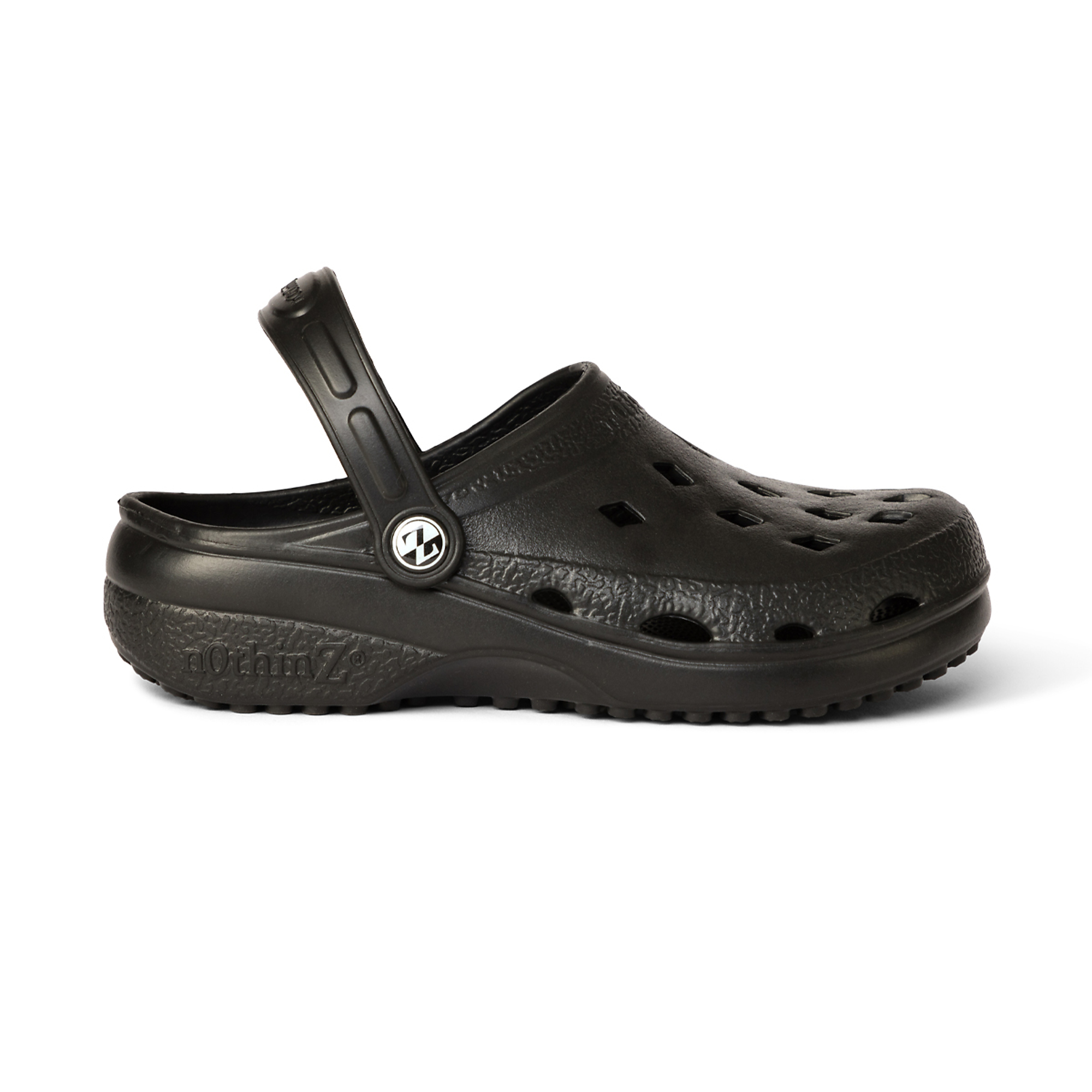 nothinZ Indoor/Outdoor Clog, Size 12, Black, Model 482190