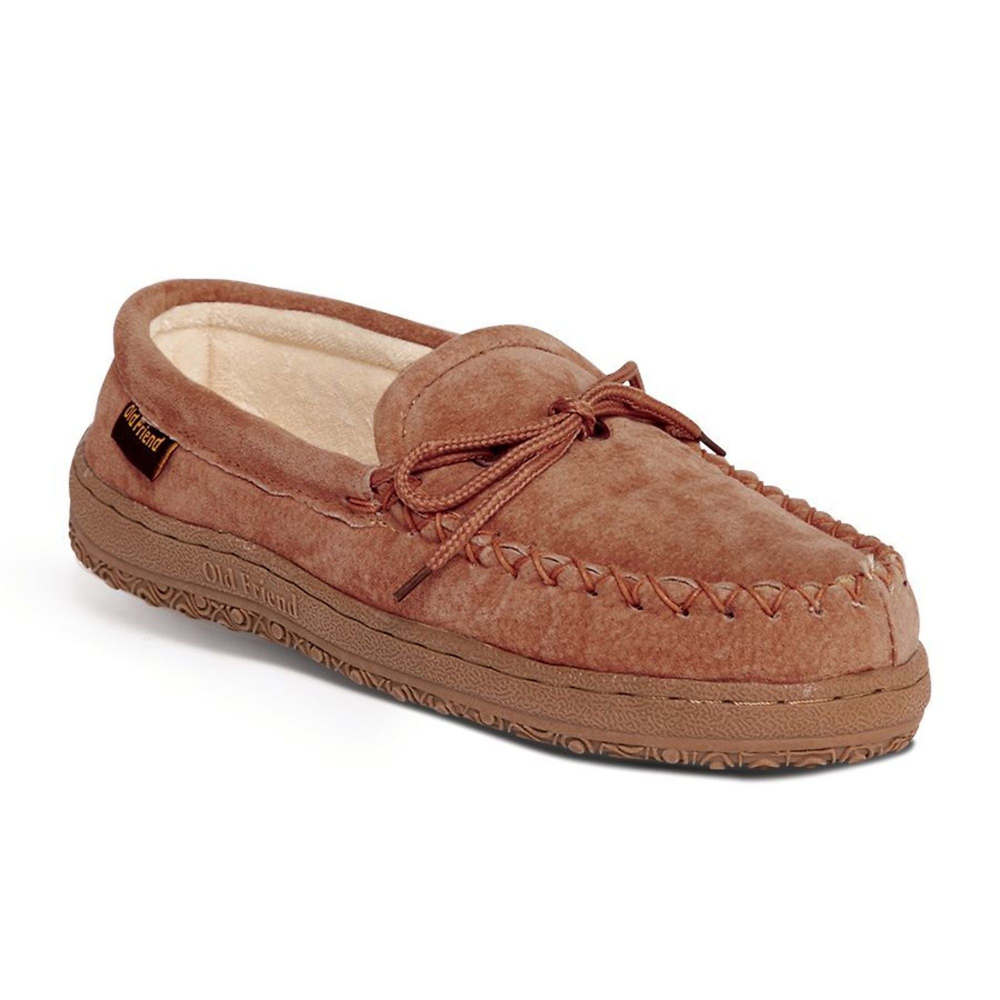 Old Friend Footwear, Men's Cloth Loafer, Size 12, Width Medium, Color Chestnut, Model 484132