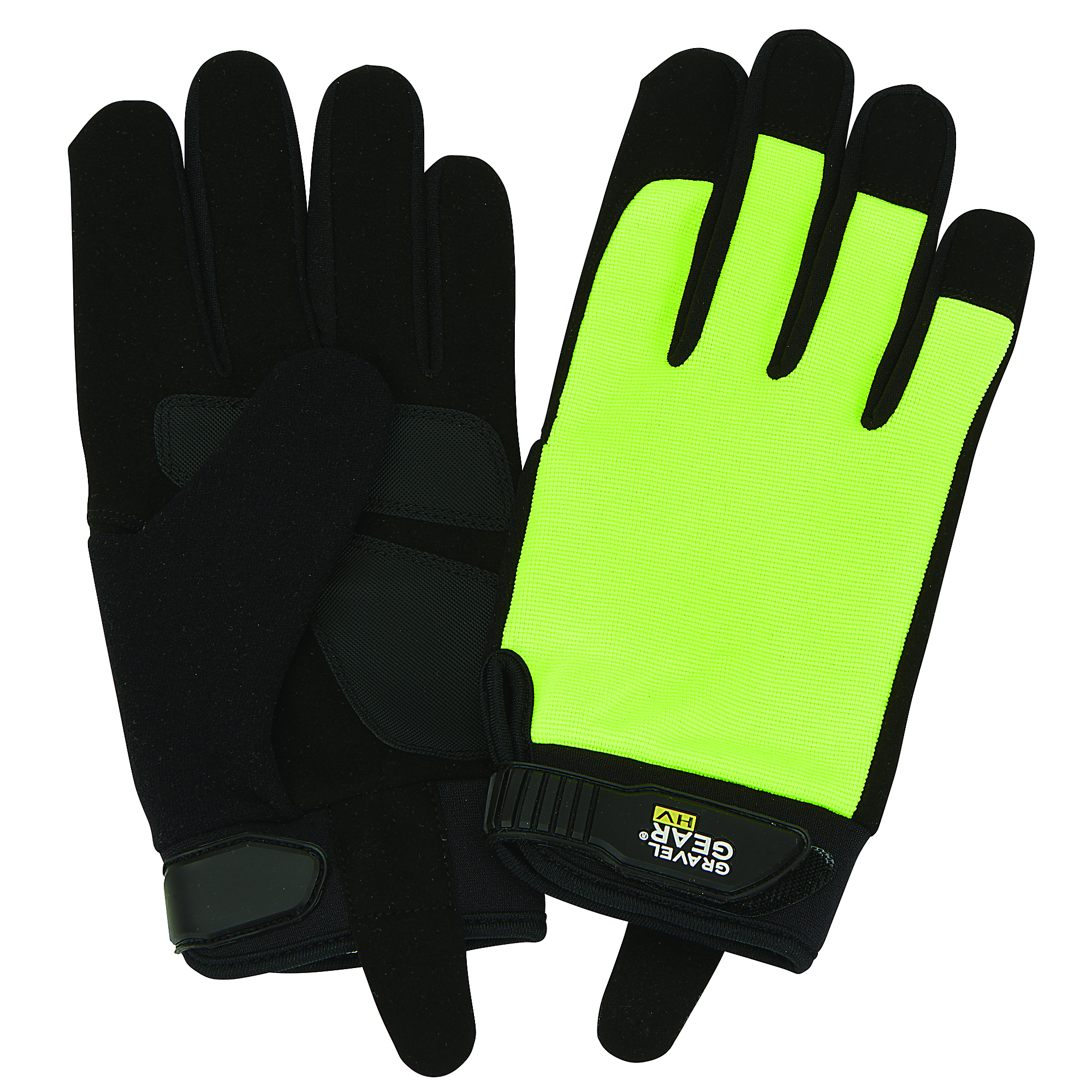 Gravel Gear Men's High-Visibility Utility Gloves, 1 Pair, Lime, Large, Model 9012-A