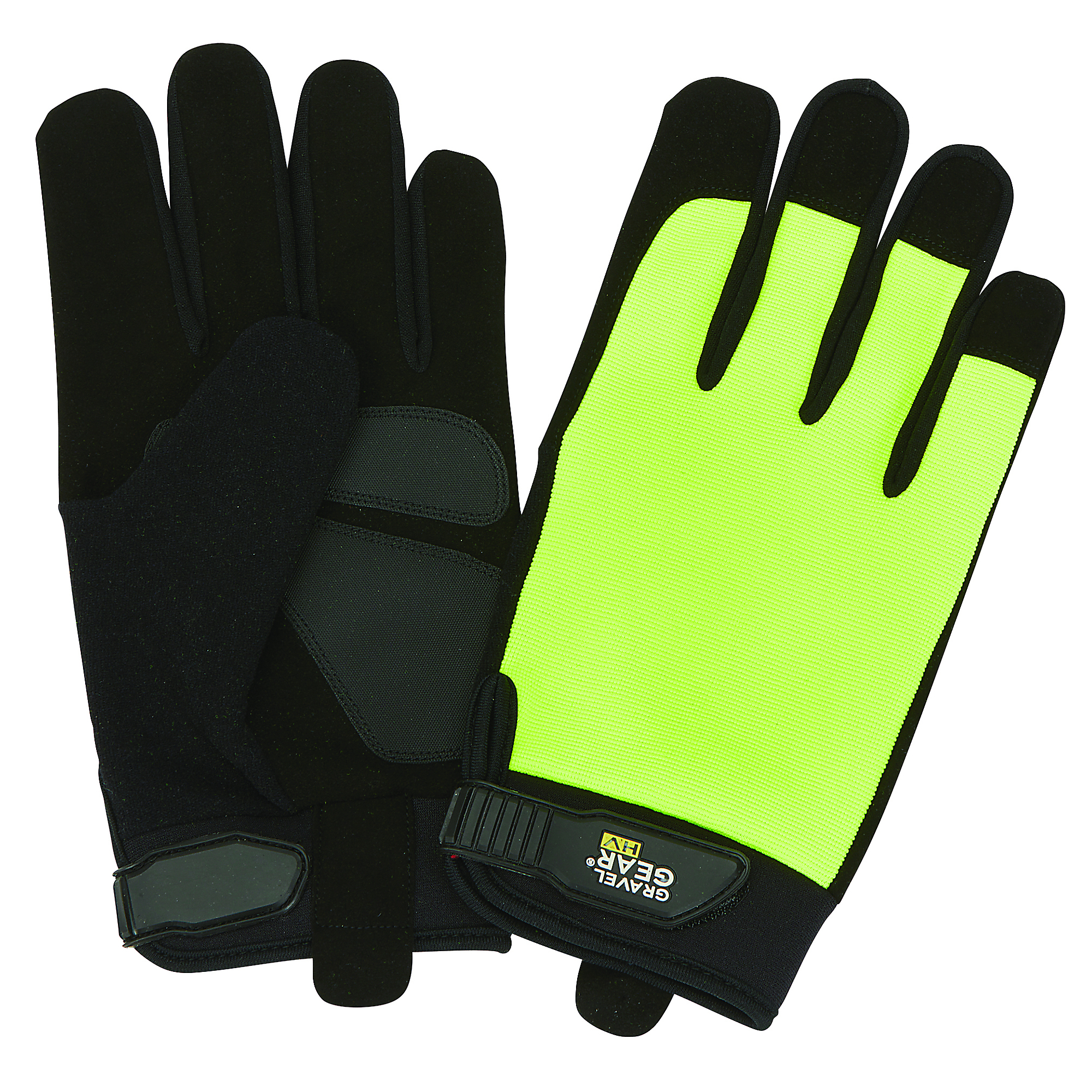 Gravel Gear Men's High-VIsibility Utility Gloves, 1 Pair, Lime, Medium