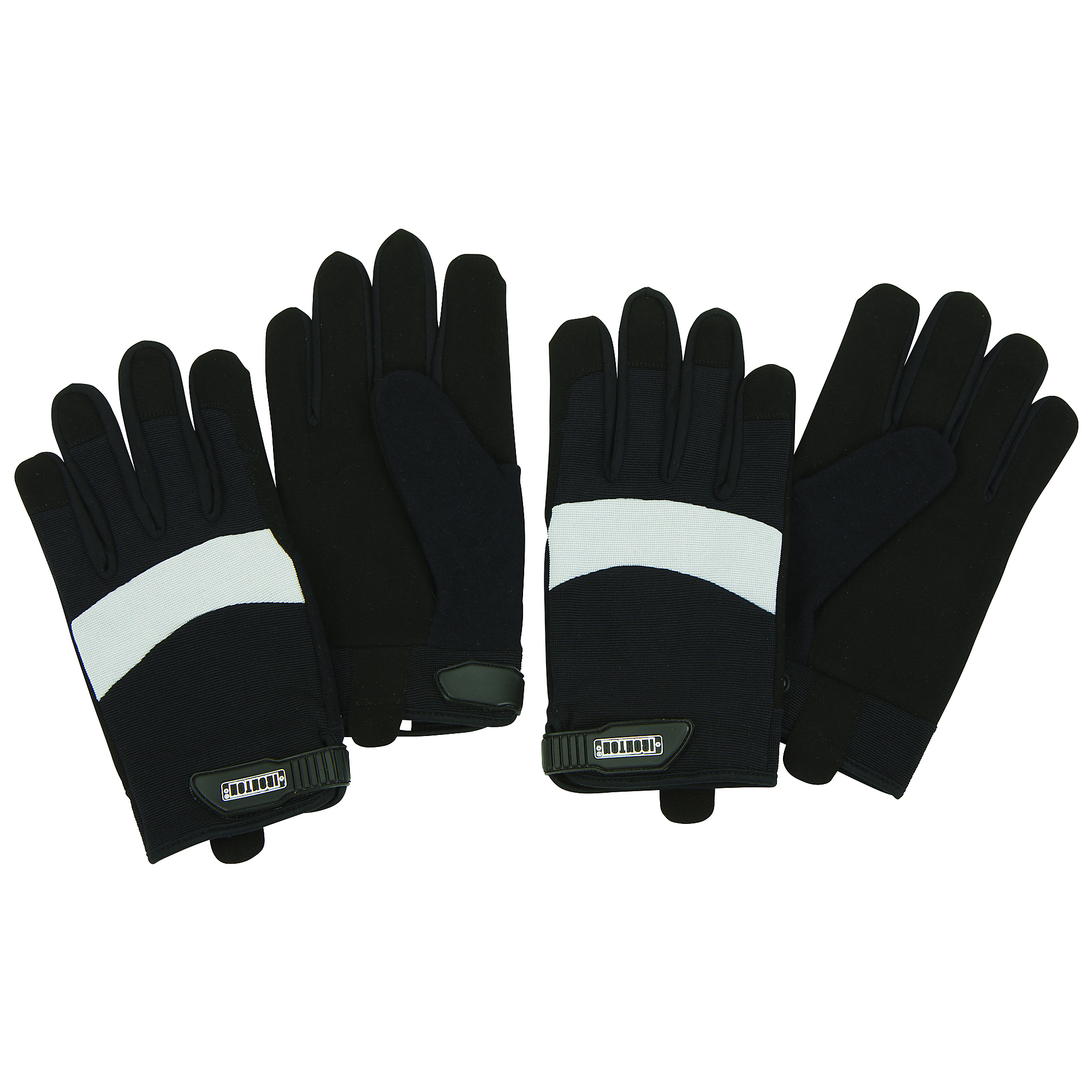 Ironton Men's High-Dexterity Gloves, 2 Pairs, Black/Gray, XL