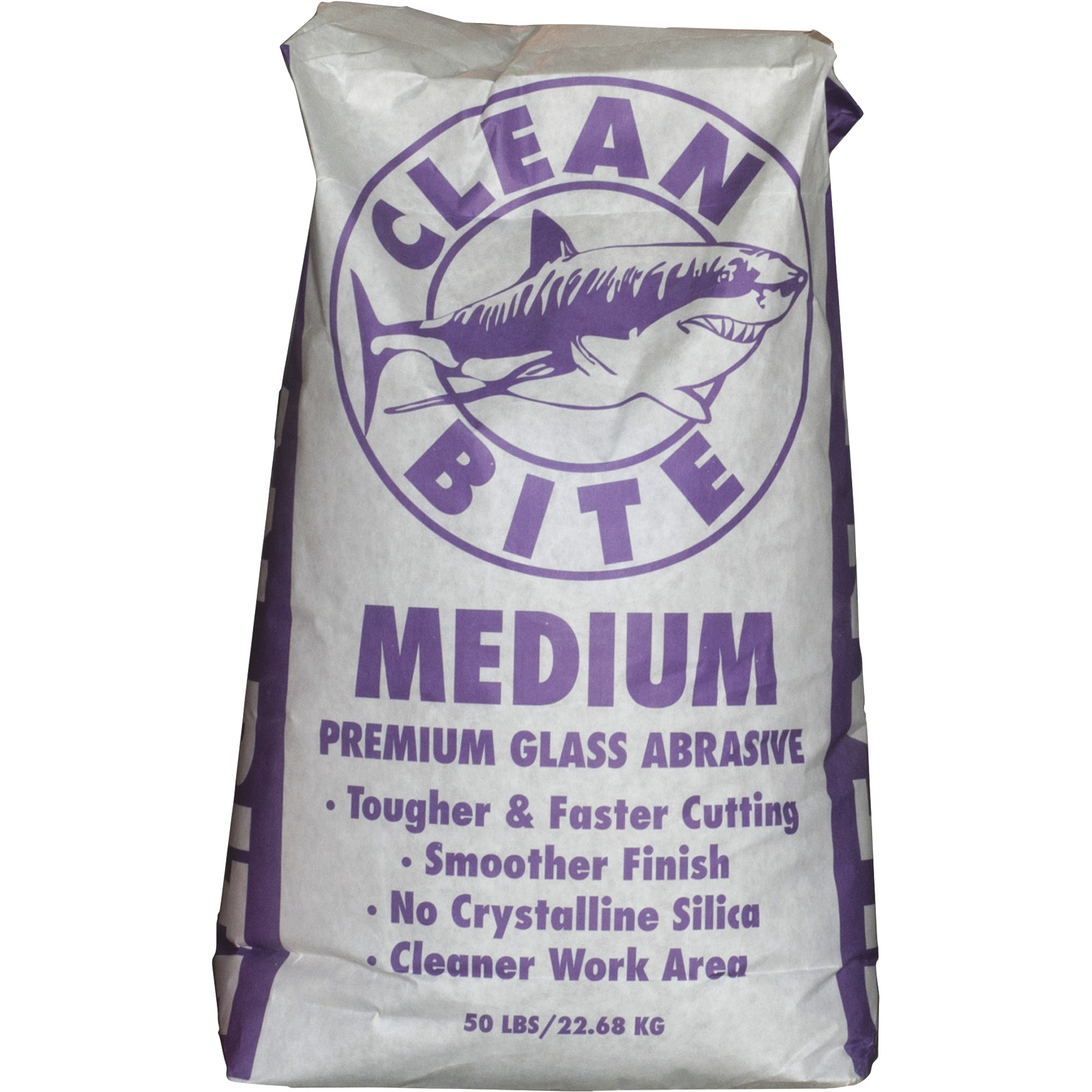 Clean Bite Crushed Glass Blast Media â 50 Lbs., Medium Grade