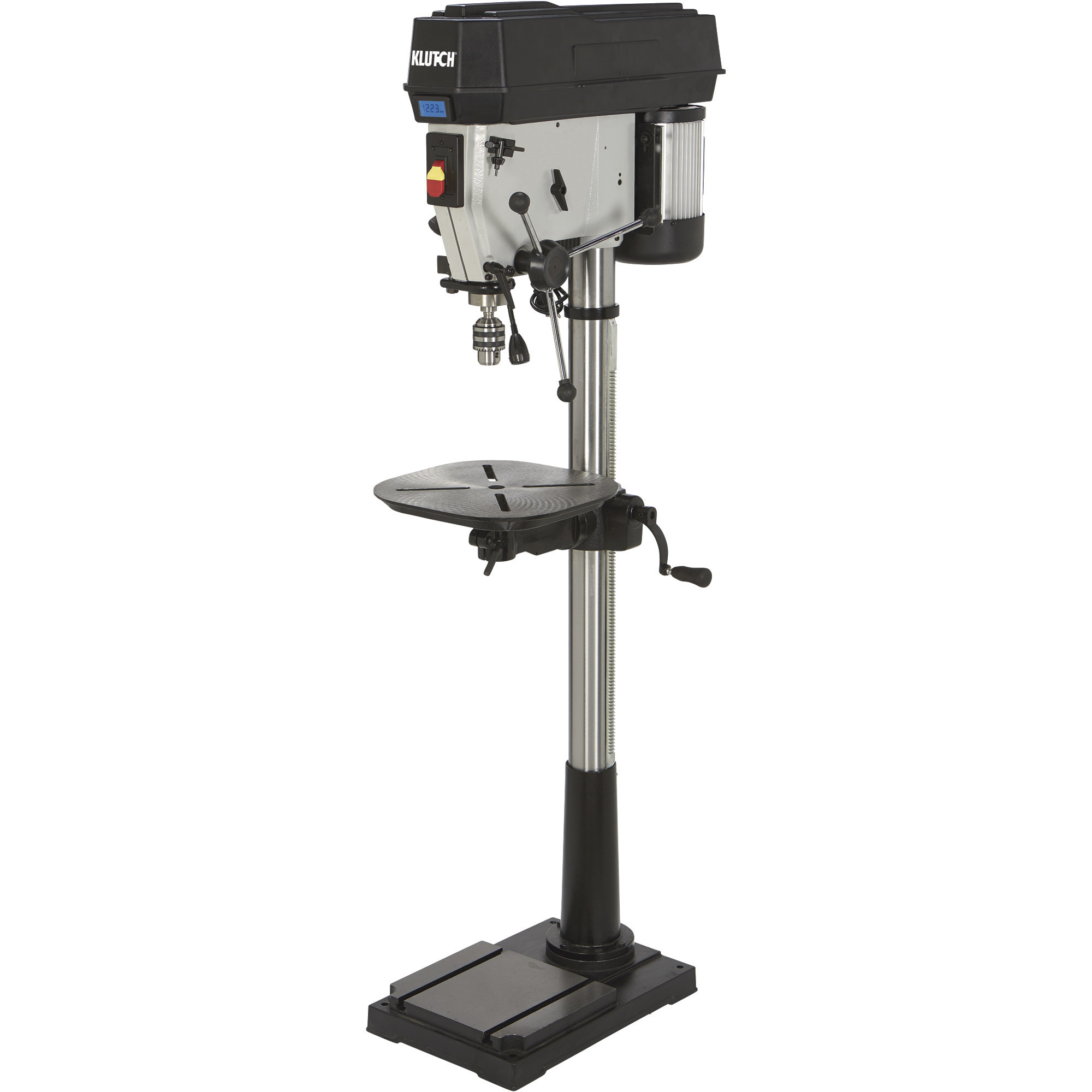 Klutch Floor Drill Press, Variable Speed with Digital Display, 17Inch, 1 1/2 HP, 120V