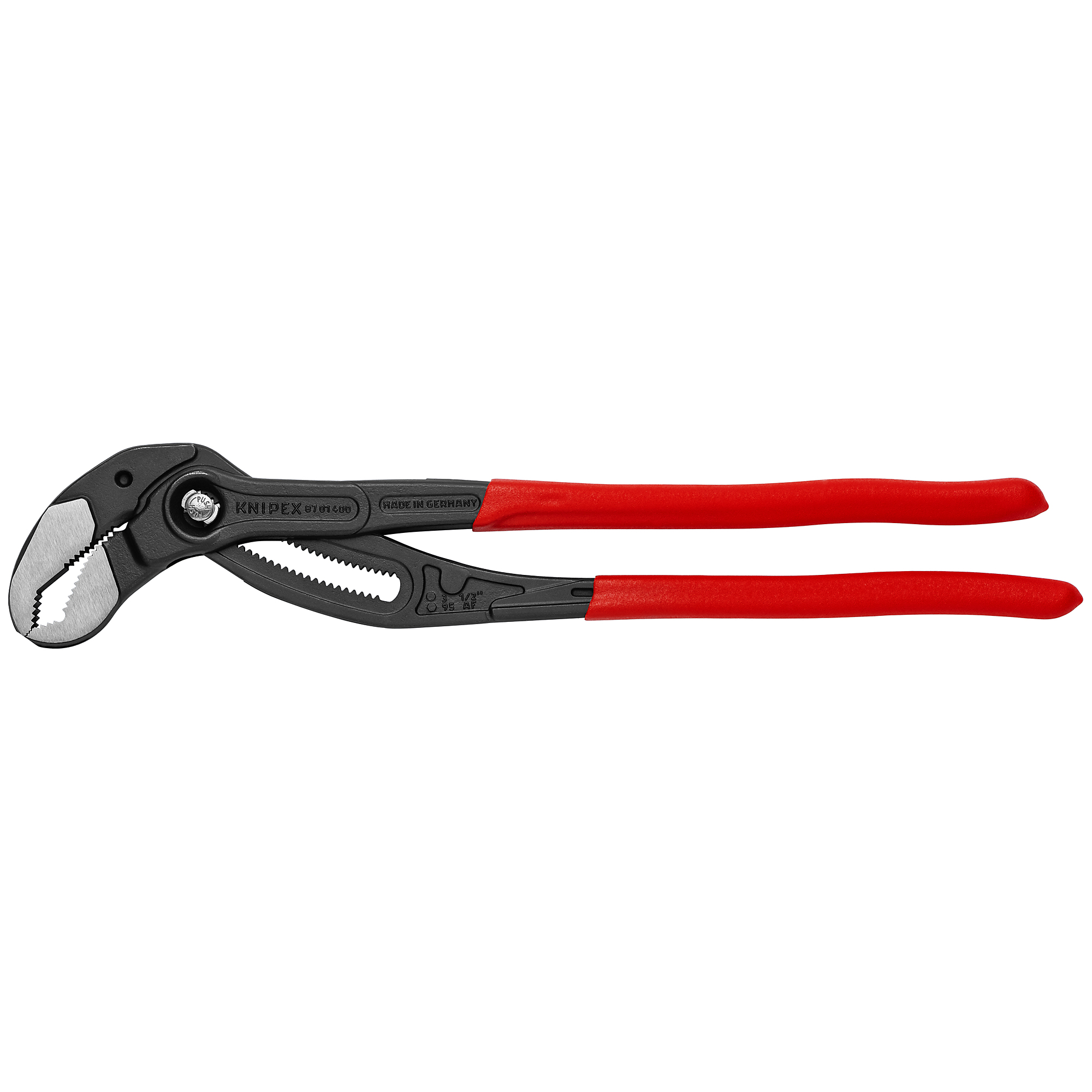 KNIPEX Cobra , Cobra XL Water Pump Pliers, Plastic coating, 16Inch, Pieces (qty.) 1 Material Steel, Jaw Capacity 3.75 in, Model 87 01 400 US