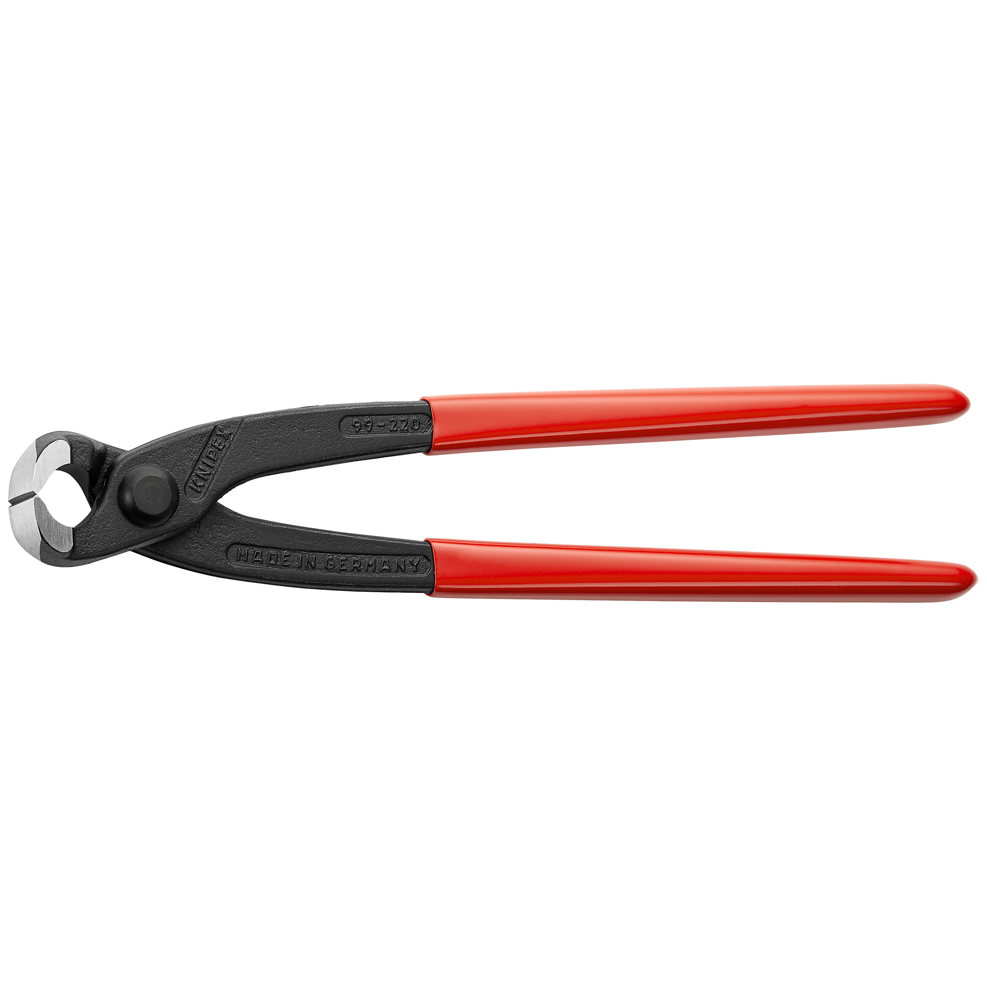 KNIPEX, Concreters' Nippers, Plastic coating, 8.75Inch, Pieces (qty.) 1 Material Steel, Jaw Capacity 0.094 in, Model 99 01 220 SBA