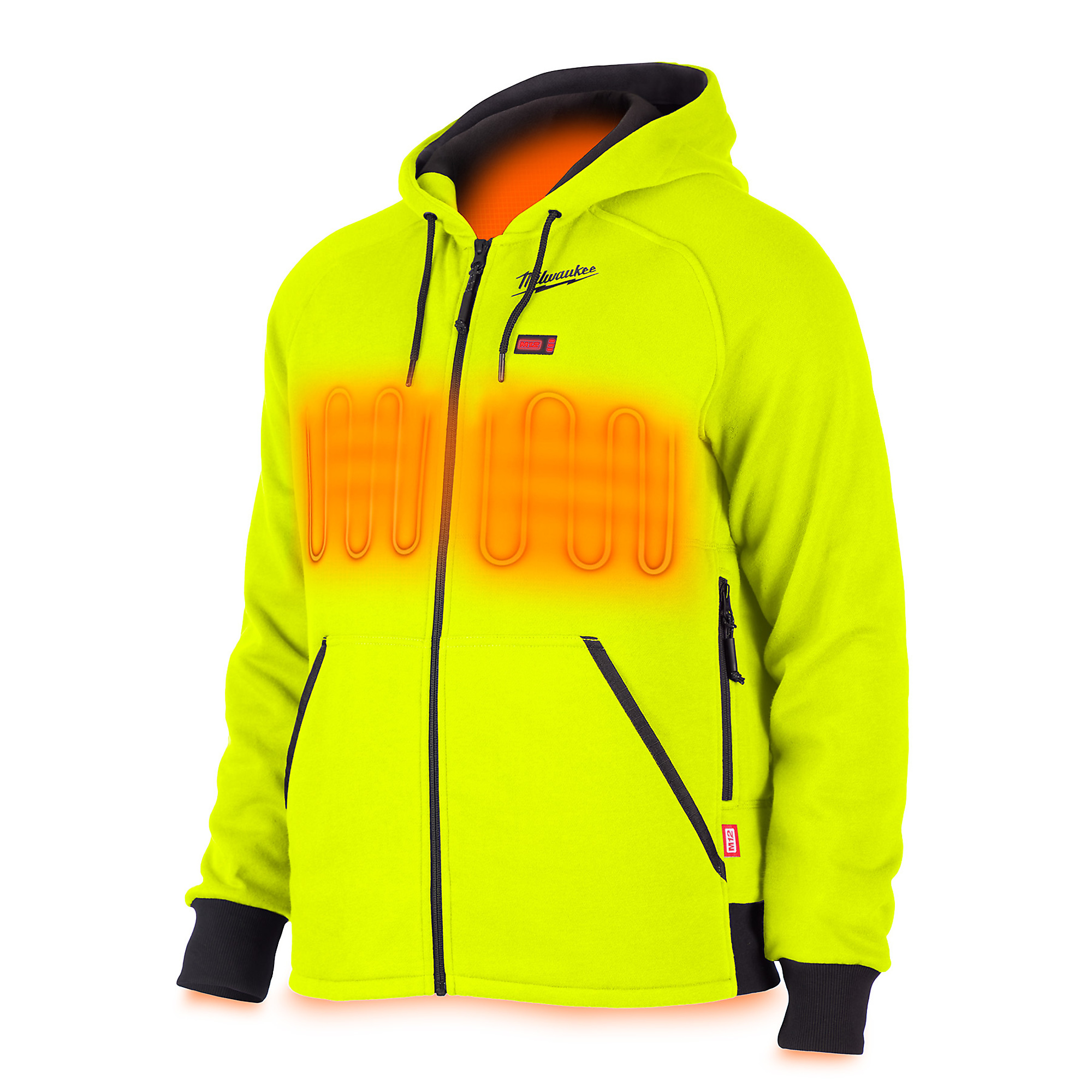 Milwaukee, M12 Hi Vis Heated Hoodie Only Xl, Size XL, Color Hi Vis, Model 306HV-20XL