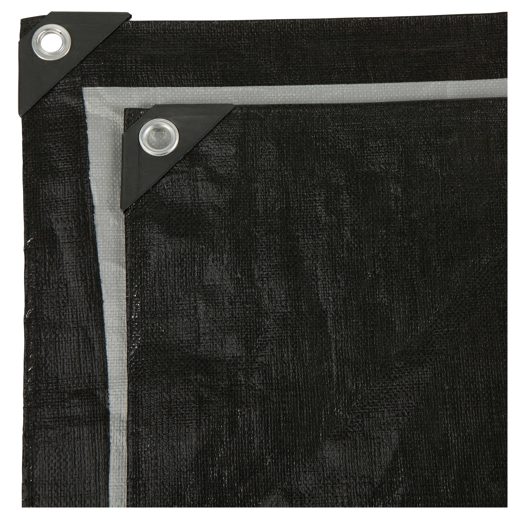 Roughneck 4.5-Oz. Premium-Grade Tarp, 8ft. x 10ft., Black/Silver