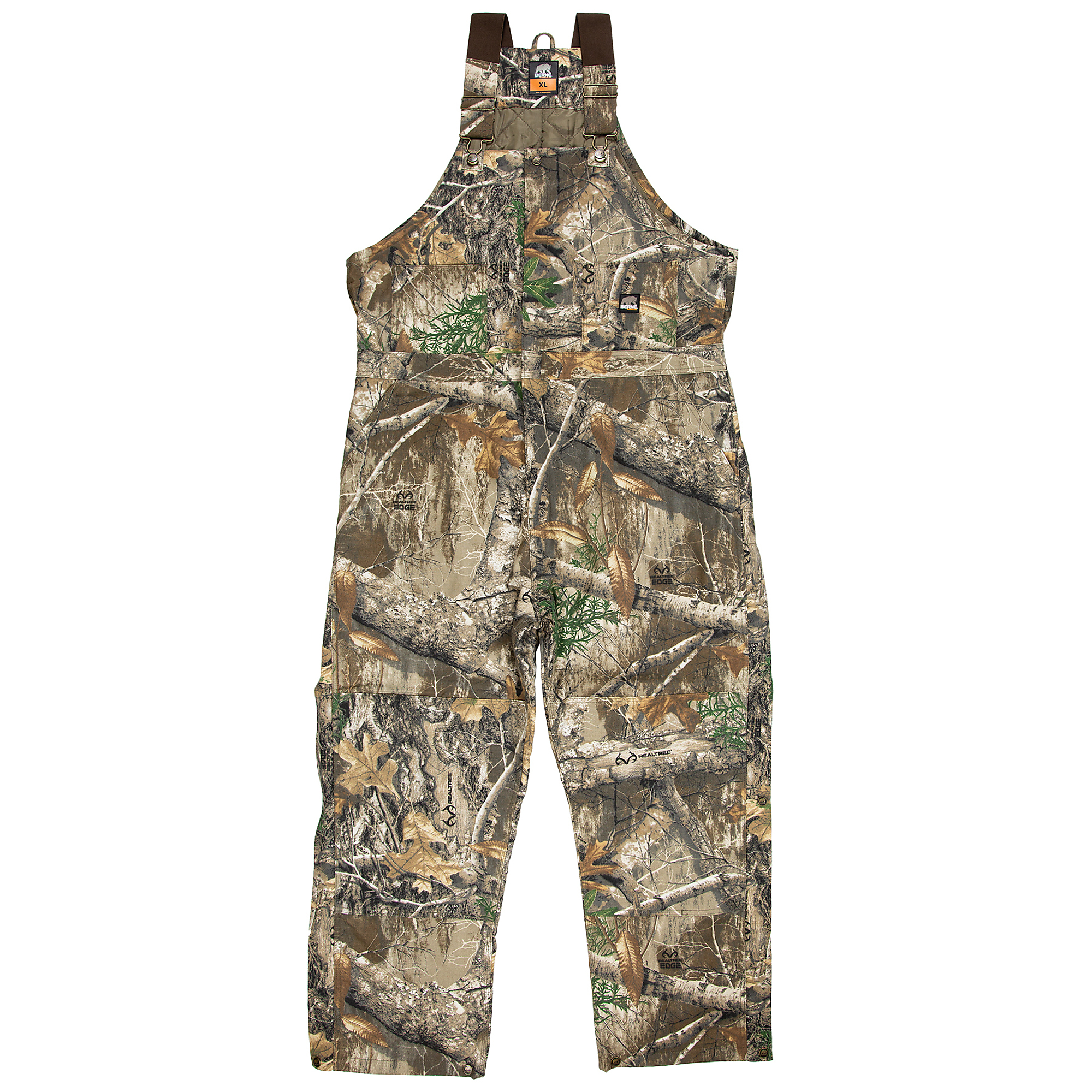 Berne Apparel, Hertiage Insulated Bib Overall, Size 2XLT, Color Realtree Edge, Material Heavy-duty 10 oz. cotton duck, Model B415