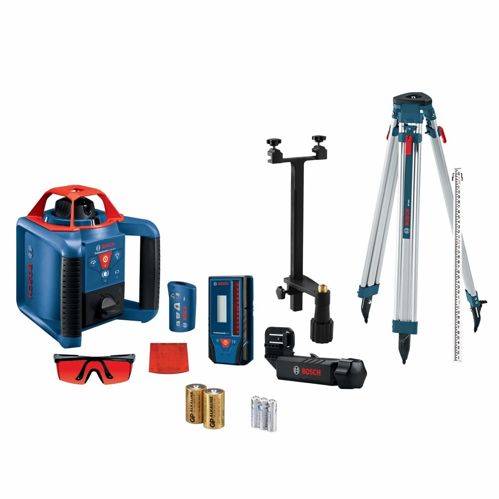 Bosch, REVOLVE900 Self-Leveling Rotary Laser Kit, Level Type Rotar Laser, Length 7 in, Accuracy 0.13 in, Model GRL900-20HVK