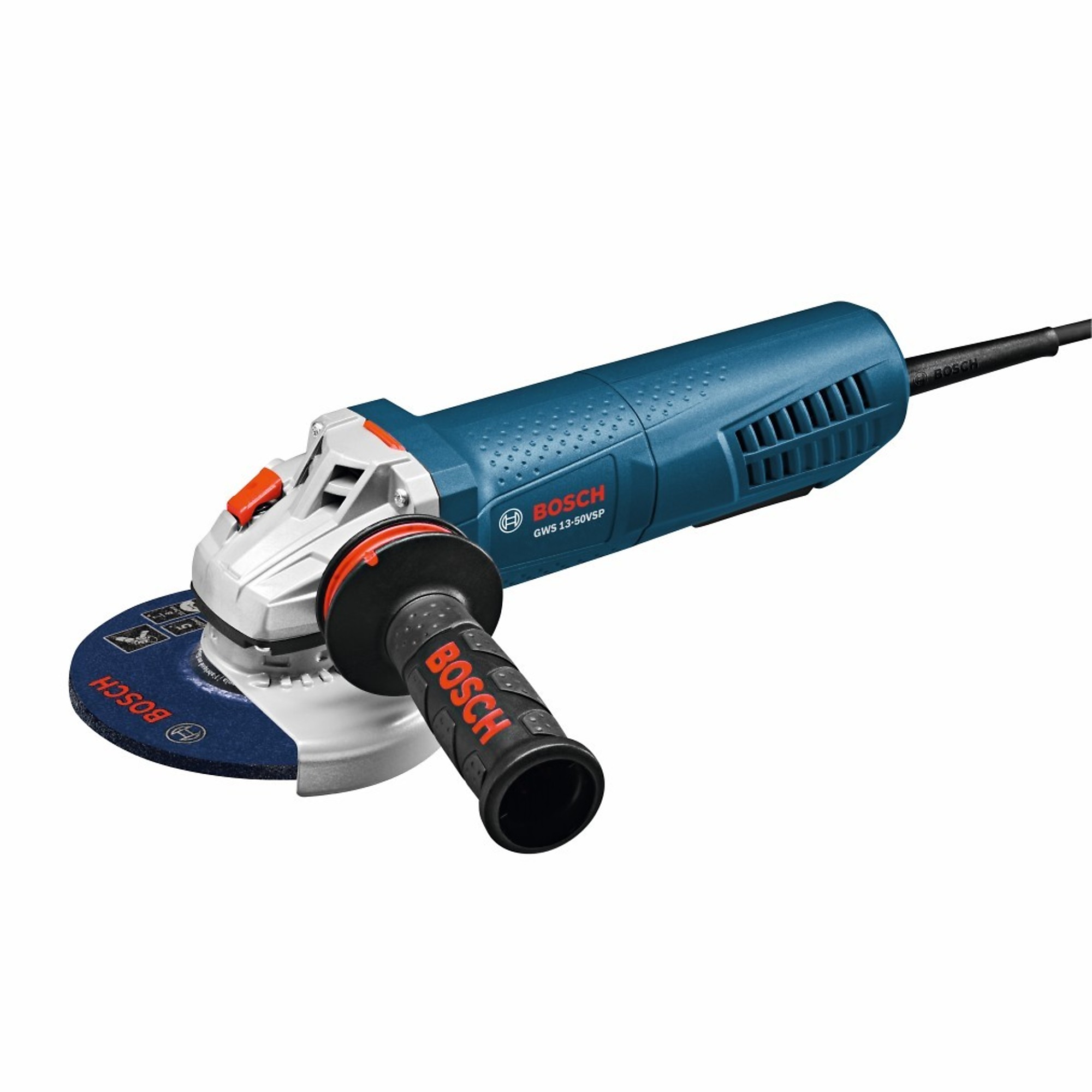 Bosch, 5Inch Variable Speed Grinder - 13 Amp w/ Paddle, Wheel Diameter 5 in, Amps 13, Volts 120, Model GWS13-50VSP