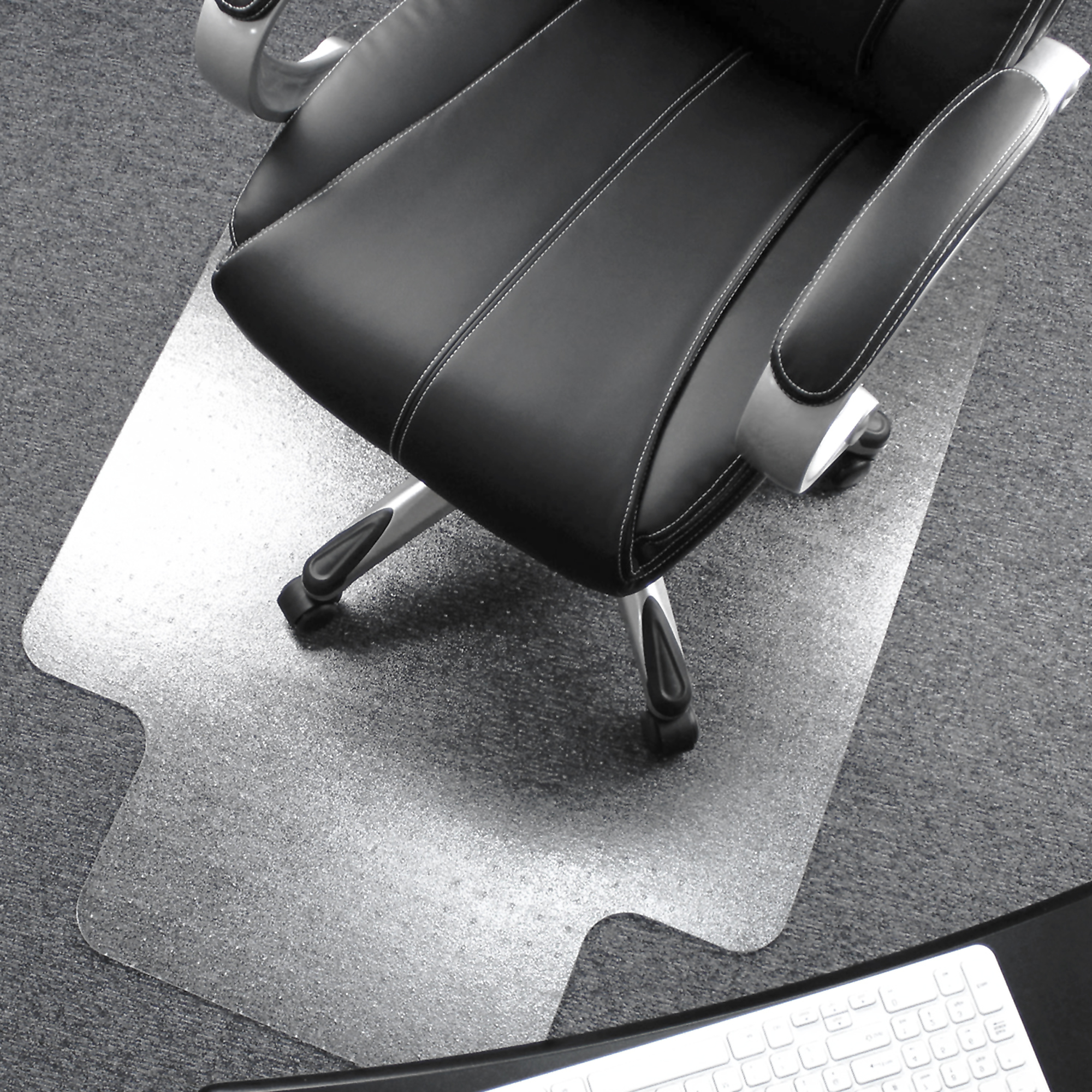 FLOORTEX Cleartex Ultimat , Polycarbonate Chair Mat Lipped-35x47Inch, Length 47 in, Width 35 in, Material Polycarbonate, Model FC118927LR