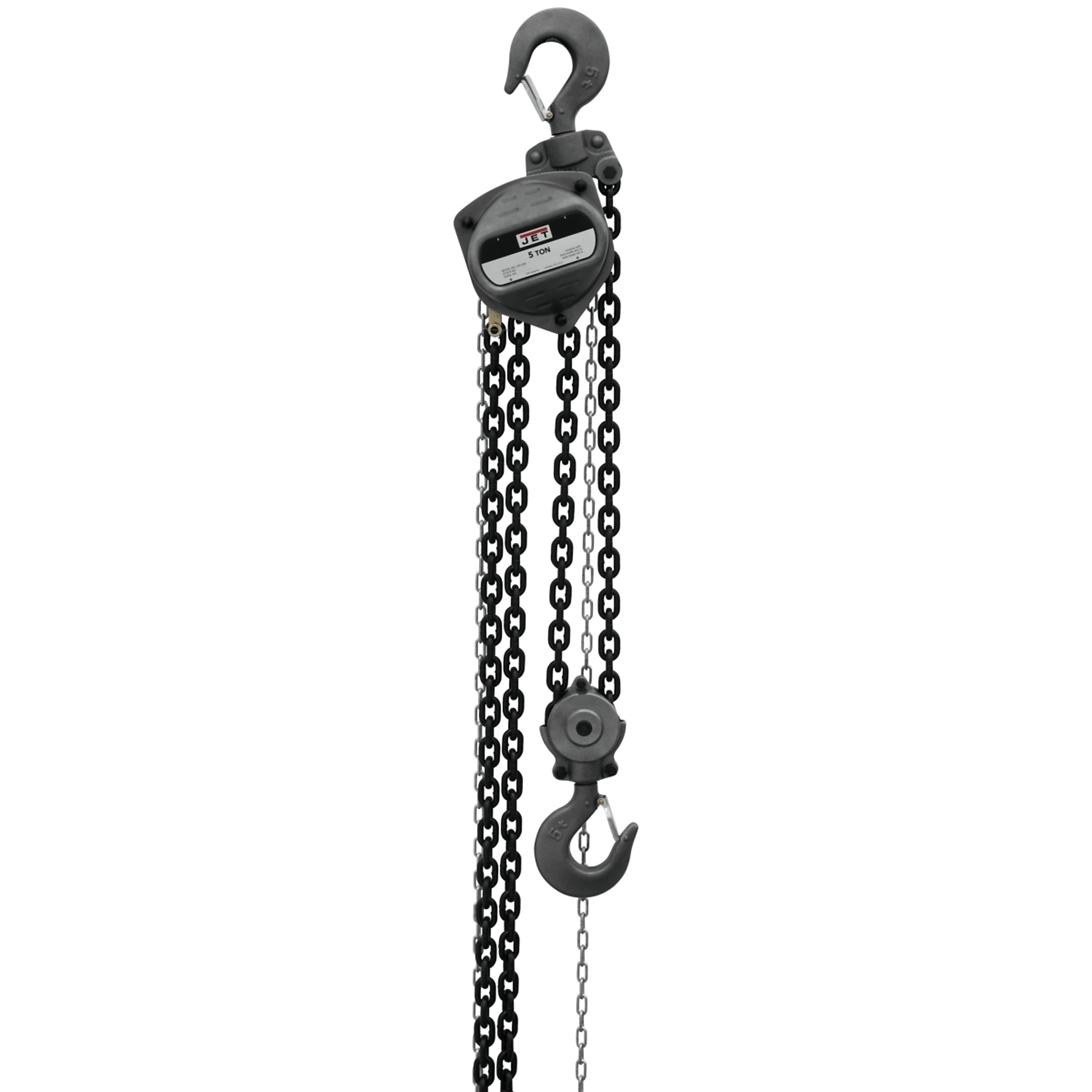 Jet, S-90 Chain Hoist, Power Source Manual Gear, Capacity 10000 lb, Lift Height 50 ft, Model S90-500-50