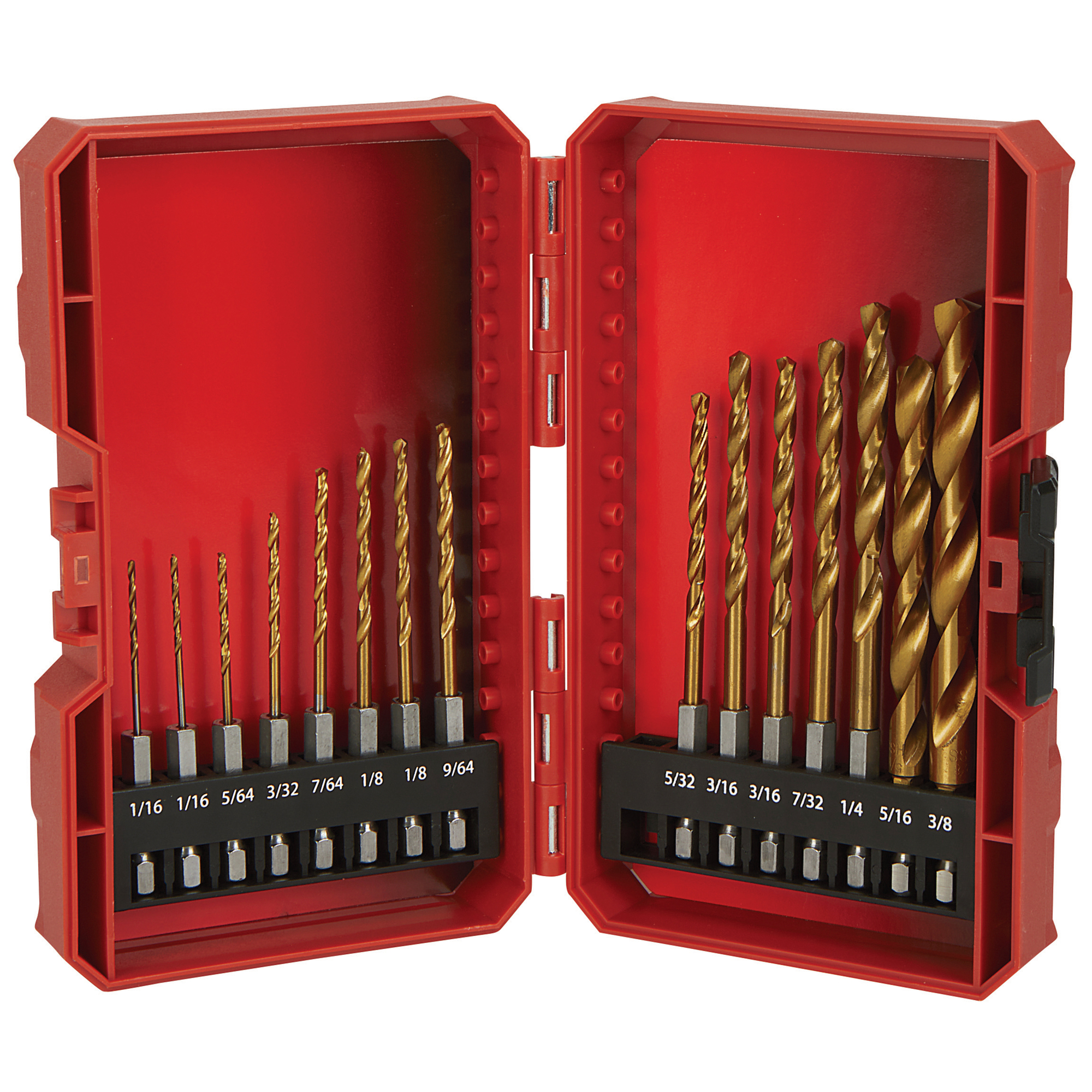 Ironton Impact-Duty Titanium SAE Drill Bits, 15-Piece Set