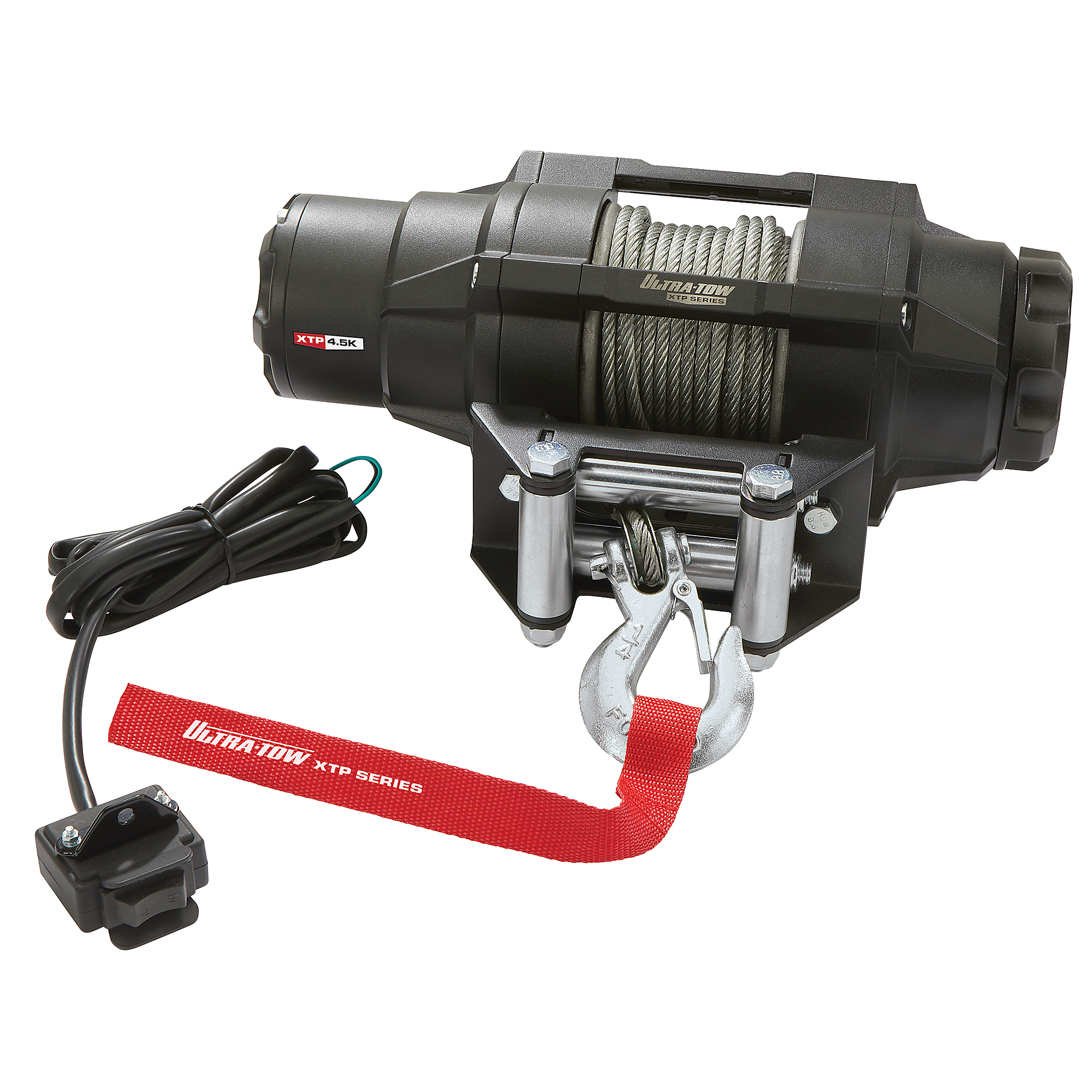 Ultra-Tow XTP 12 Volt DC-Powered Electric ATV/UTV Winch, 4500-Lb. Capacity, Steel Wire Rope, Model LD2S-4500