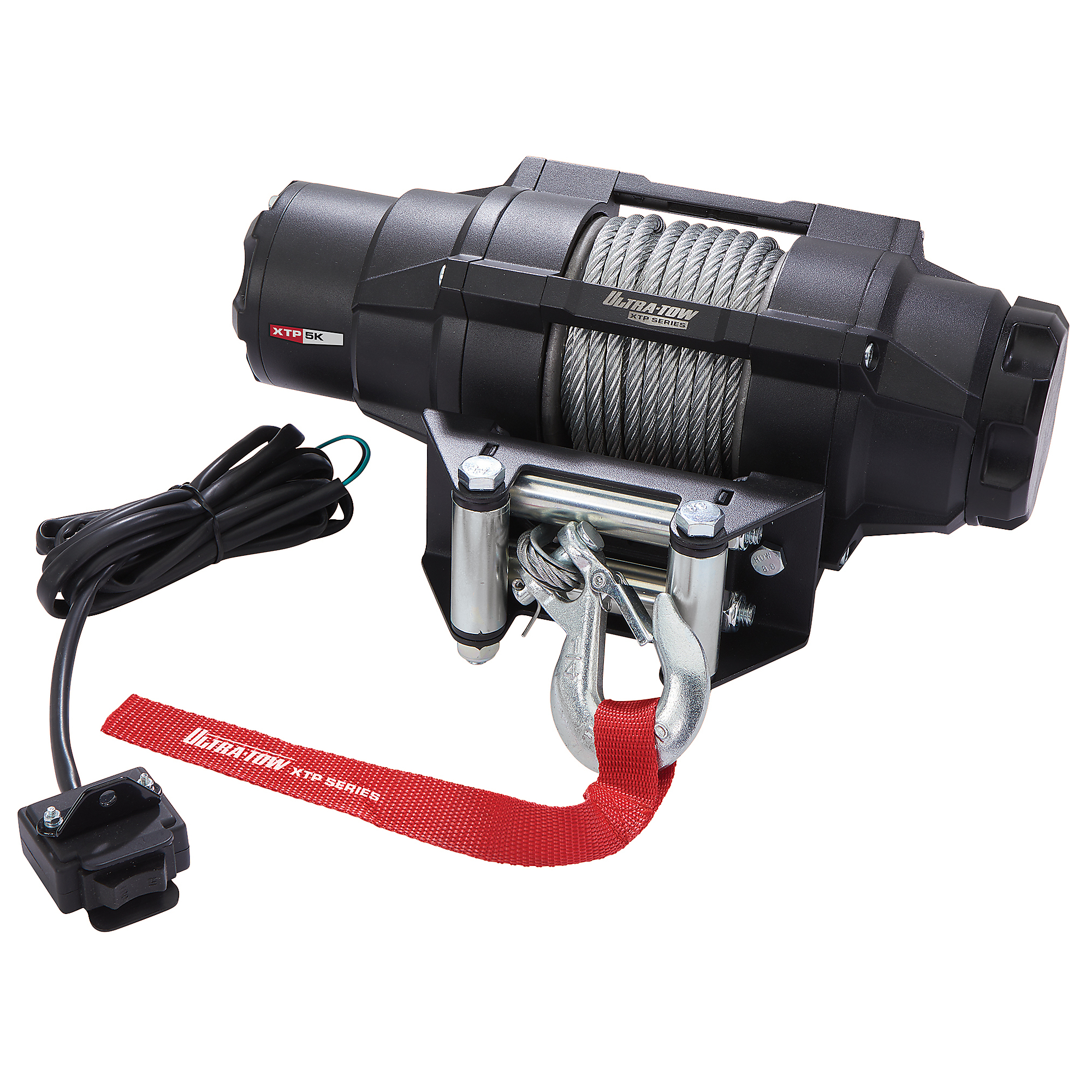 Ultra-Tow XTP 12 Volt DC Powered Electric ATV/UTV Winch, 5000-Lb. Capacity, Steel Wire Rope, Model LD2S-5000