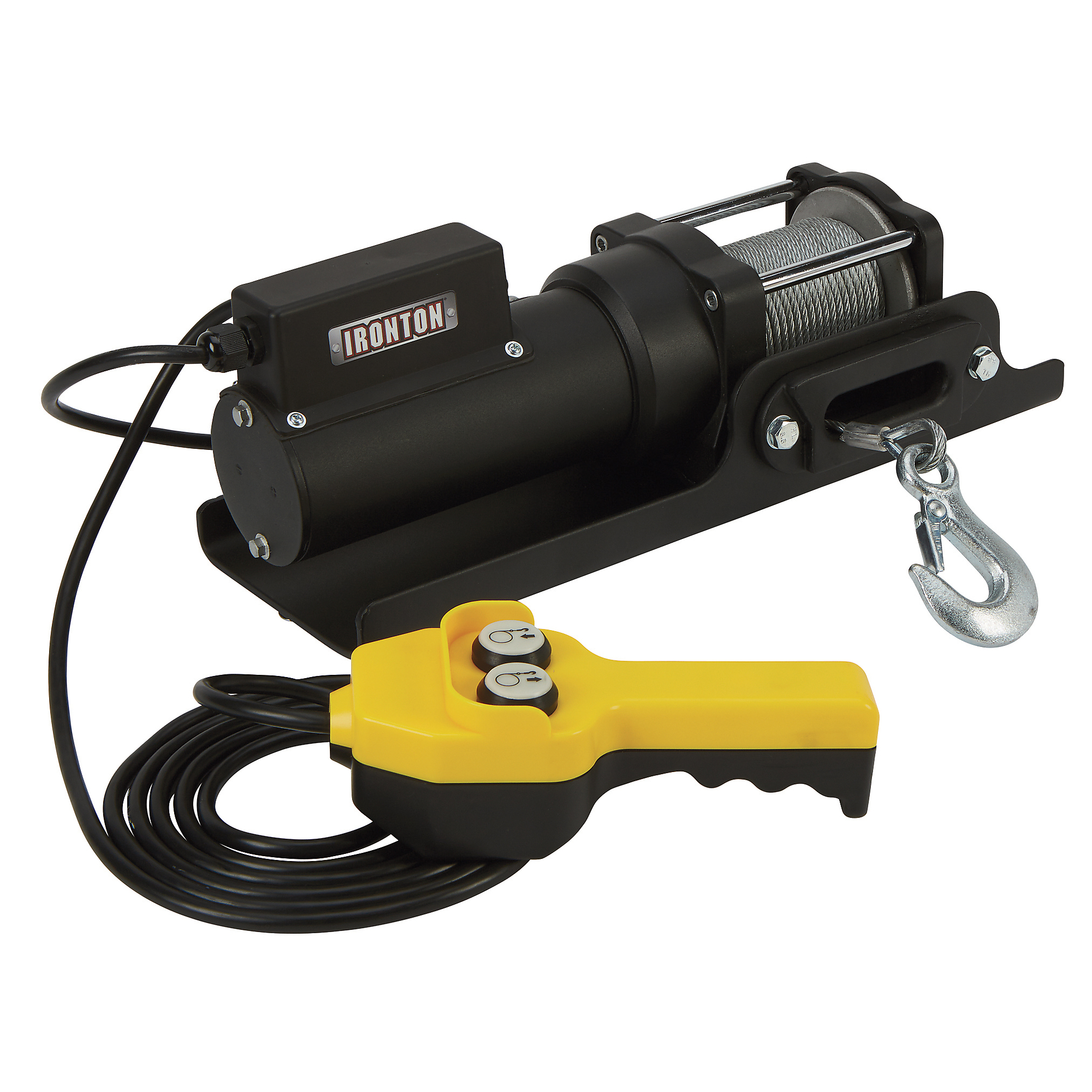 Ironton AC-Powered Electric Winch, 1500-Lb. Capacity, Steel Wire Rope, Model AC1500