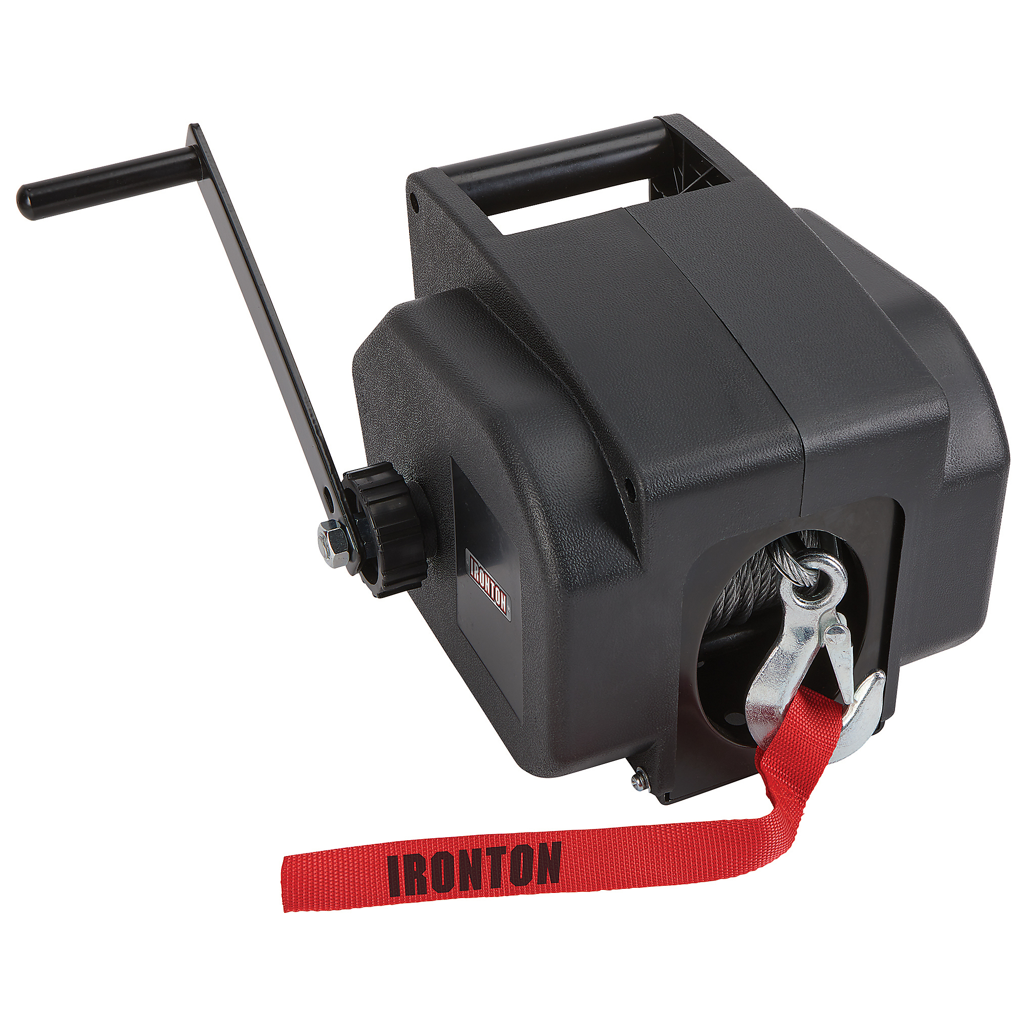 Ironton 12 Volt DC-Powered Electric Marine Winch, 2000-Lb. Capacity, Steel Wire Rope